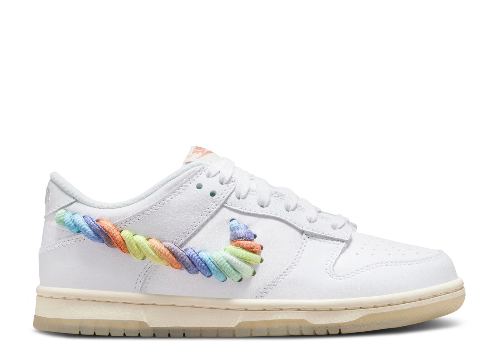 Dunk Low GS 'Rainbow Swoosh' - Nike - FN4861 100 - white/multi-color ...