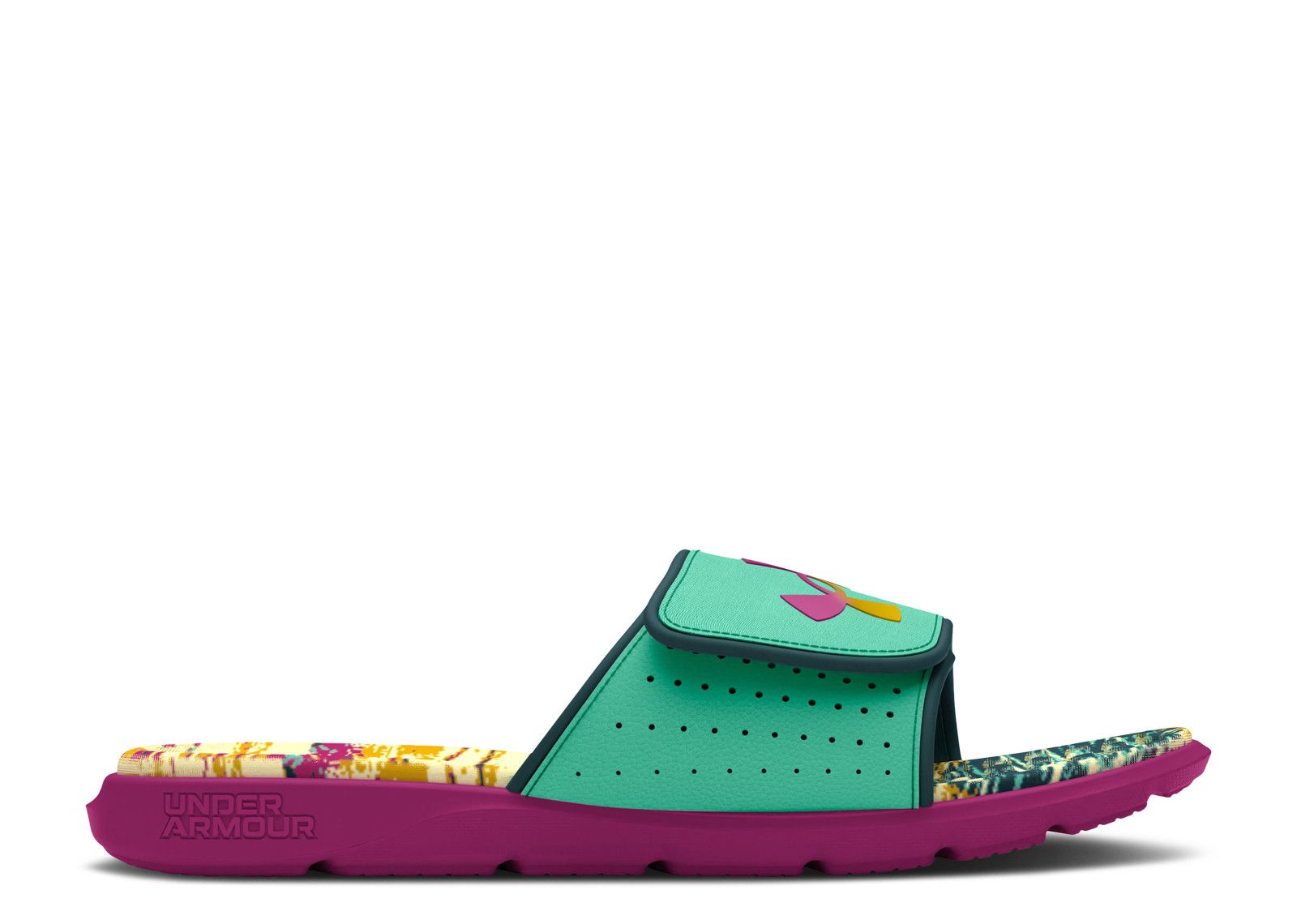 Ignite Pro Graphic Footbed Slide 'Comet Green Magenta Pop'