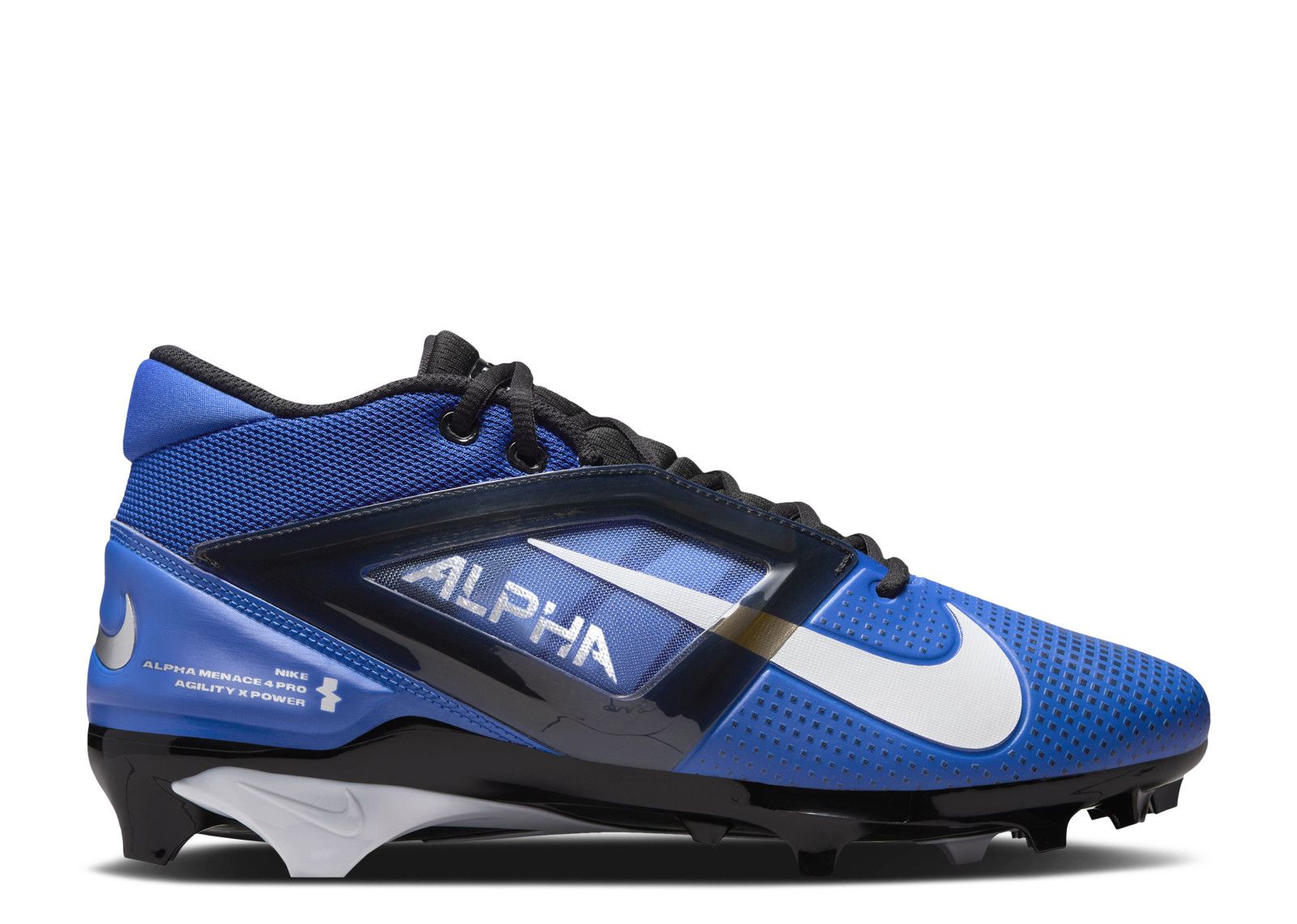 Nike Alpha Menace 4 Pro Football Cleats Hyper Royal Blue FD7037-400 Men\'s Sz‎ 10 Nike Alpha Menace 4 Shark Cleats Mens Hyper Royal Blue  main image 4