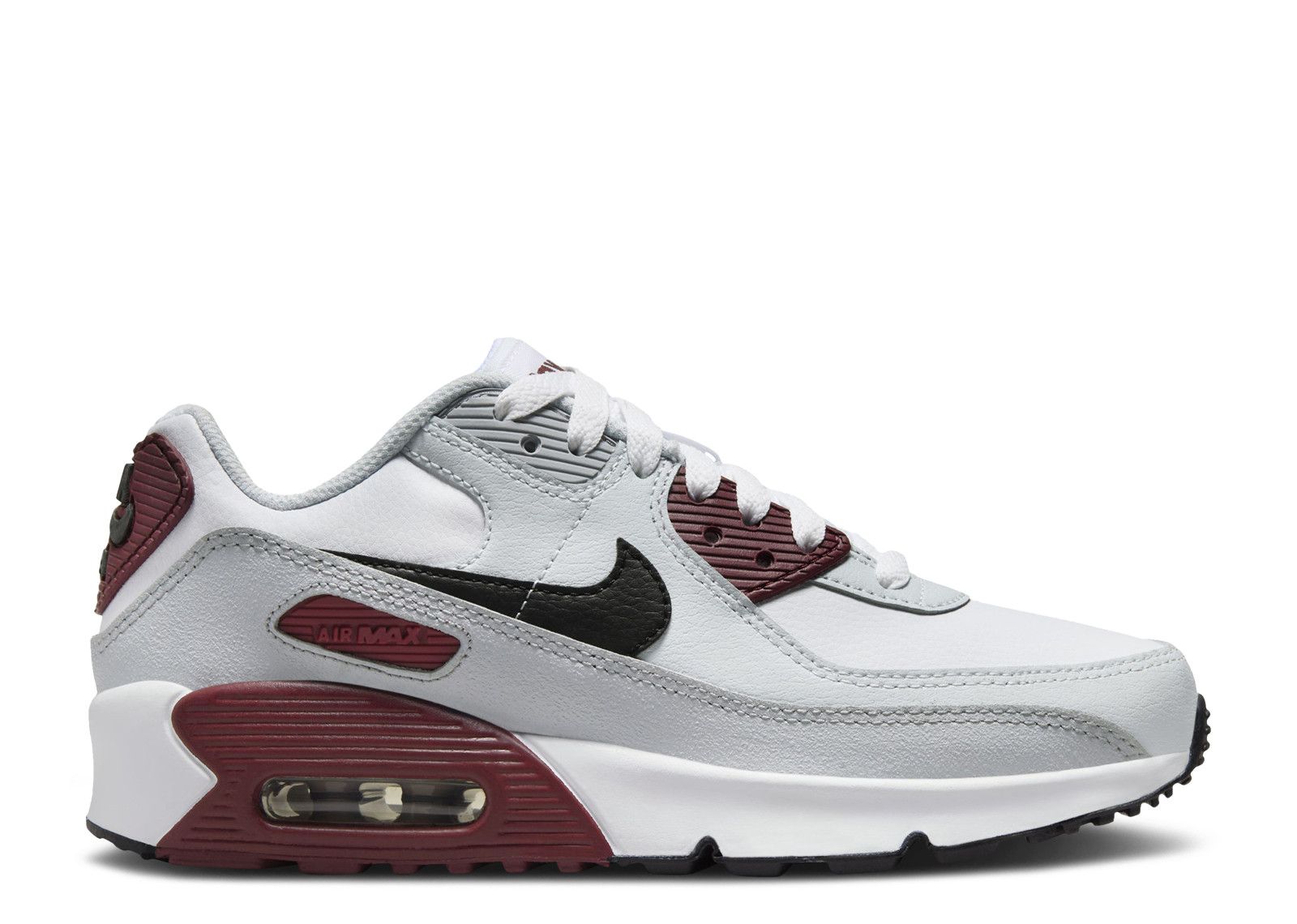 Air Max 90 Leather GS 'Platinum Dark Team Red'