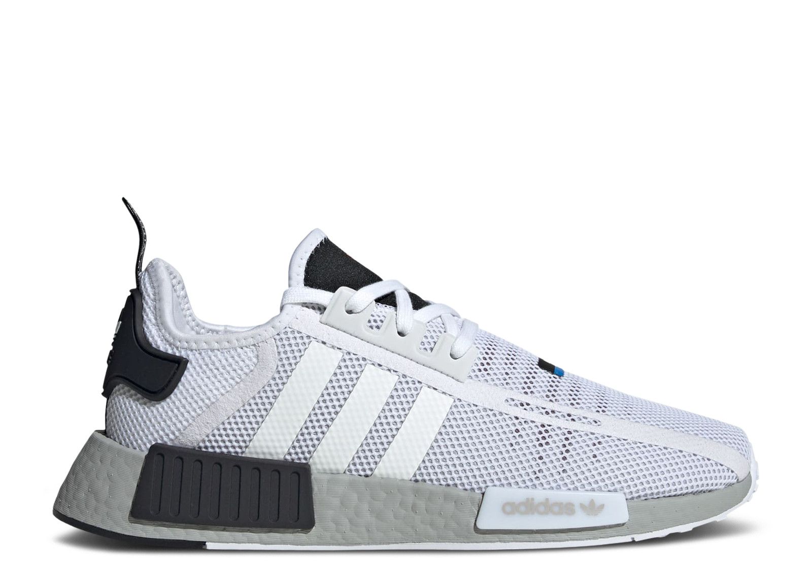 Adidas Originals Men s NMD R1 Shoes Size 9.5 White Grey Black Silver