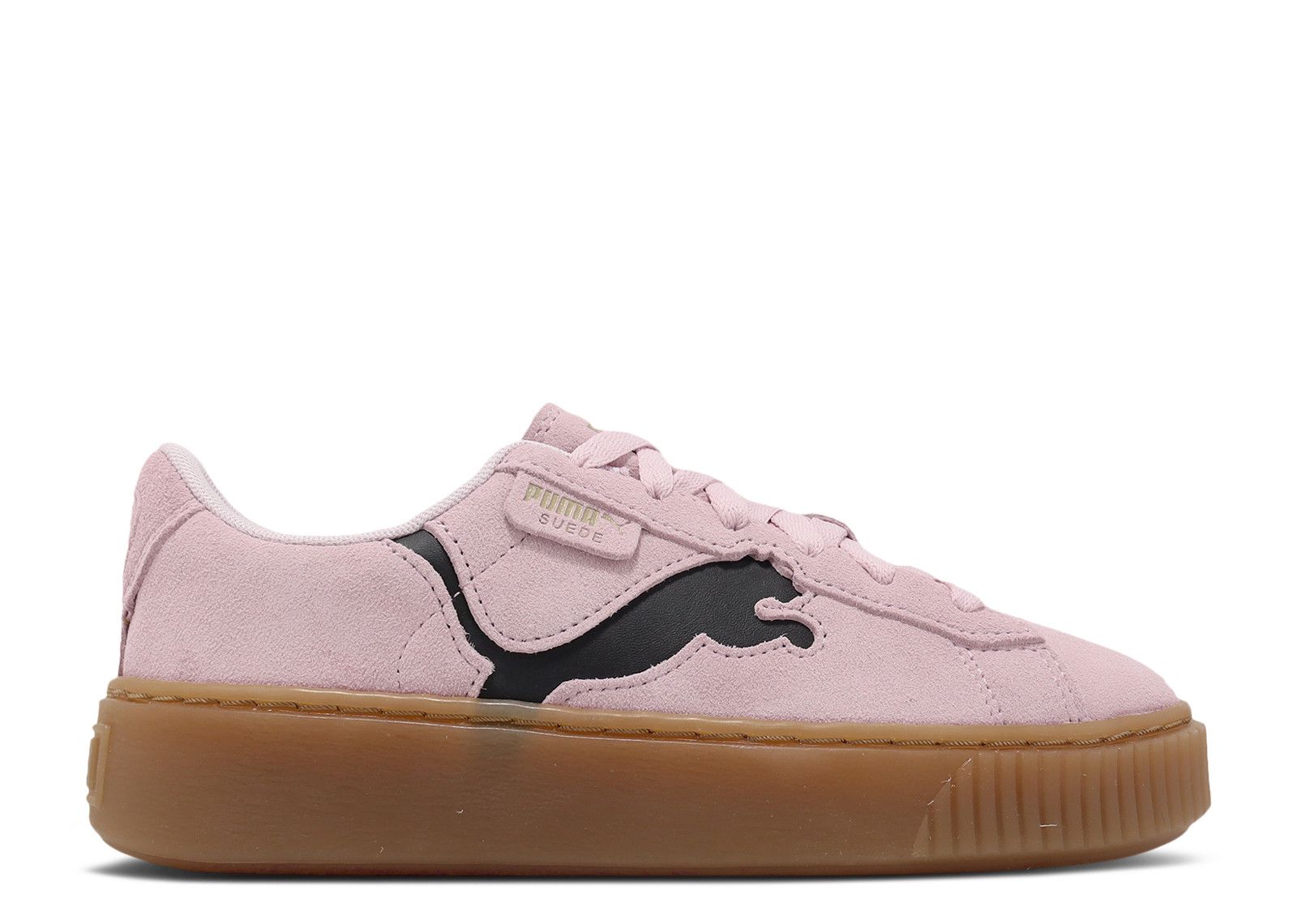 Wmns Suede Platform 'Cutout - Pearl Pink Black'