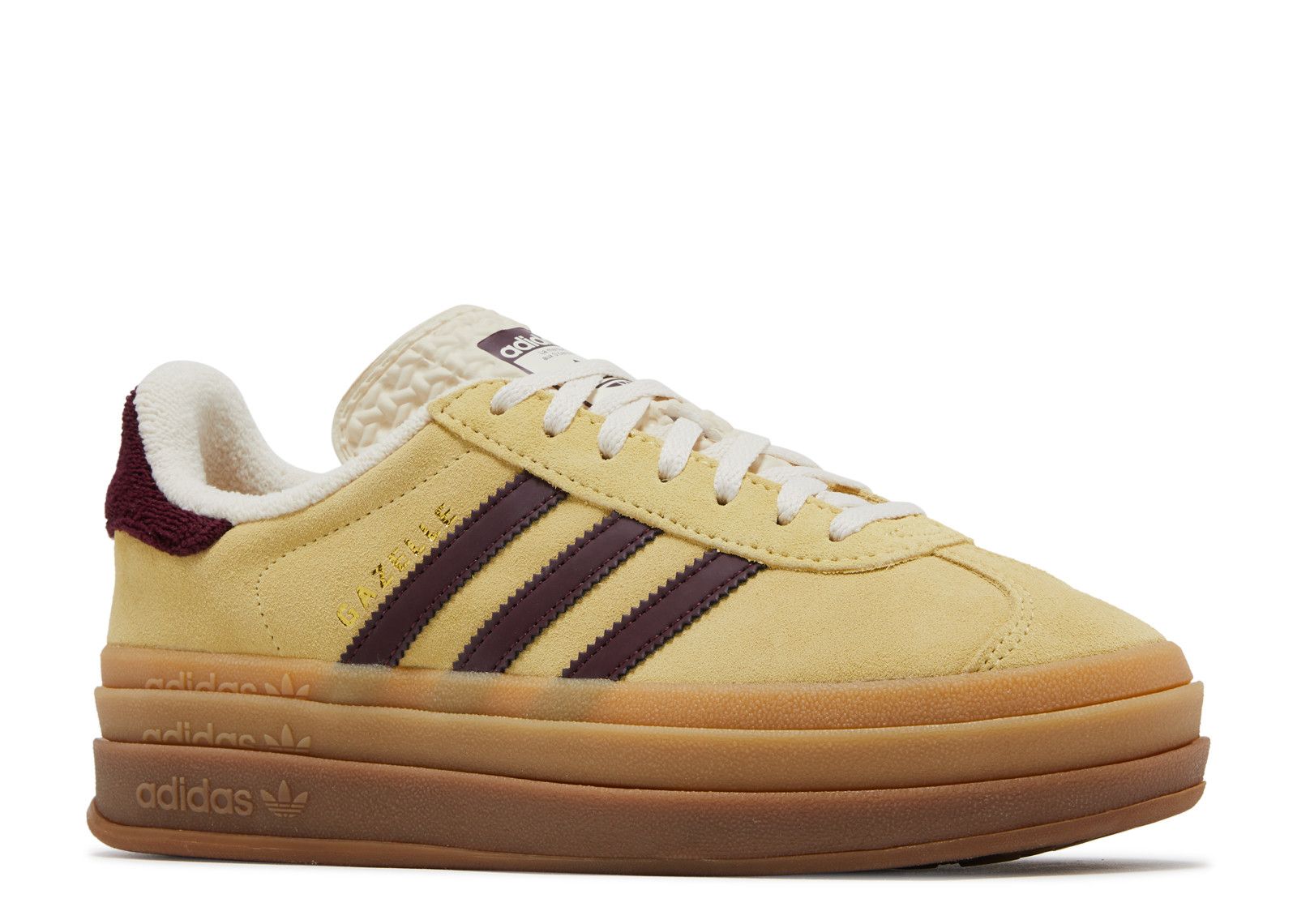 ★adidas★ Gazelle Bold W Yellow Brown IF5937 Wmns Gazelle Bold 'Almost Yellow Maroon' - Adidas - IF5937