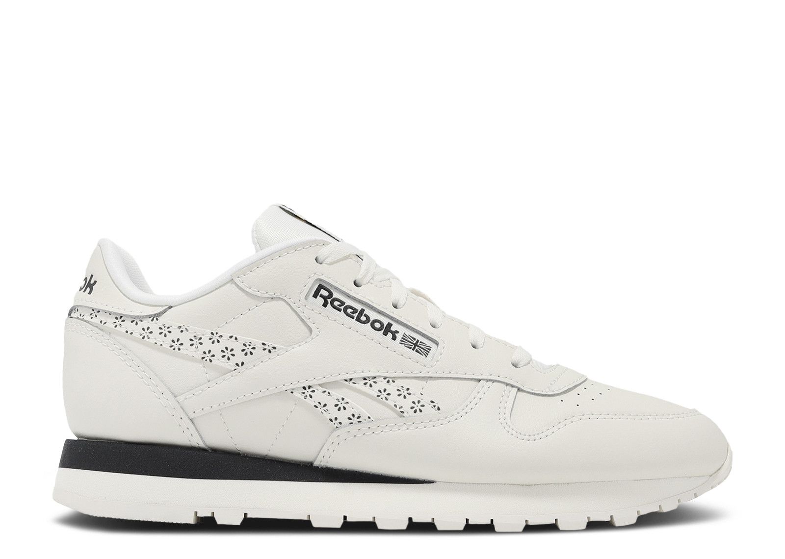 Wmns Classic Leather 'Floral Logo - Chalk Pure Grey'