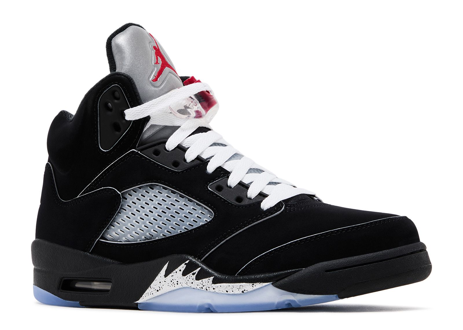 Jordan 5 Retro OG Metallic Reimagined Air Jordan HF3975 001 black white metallic silver fire red Flight Club