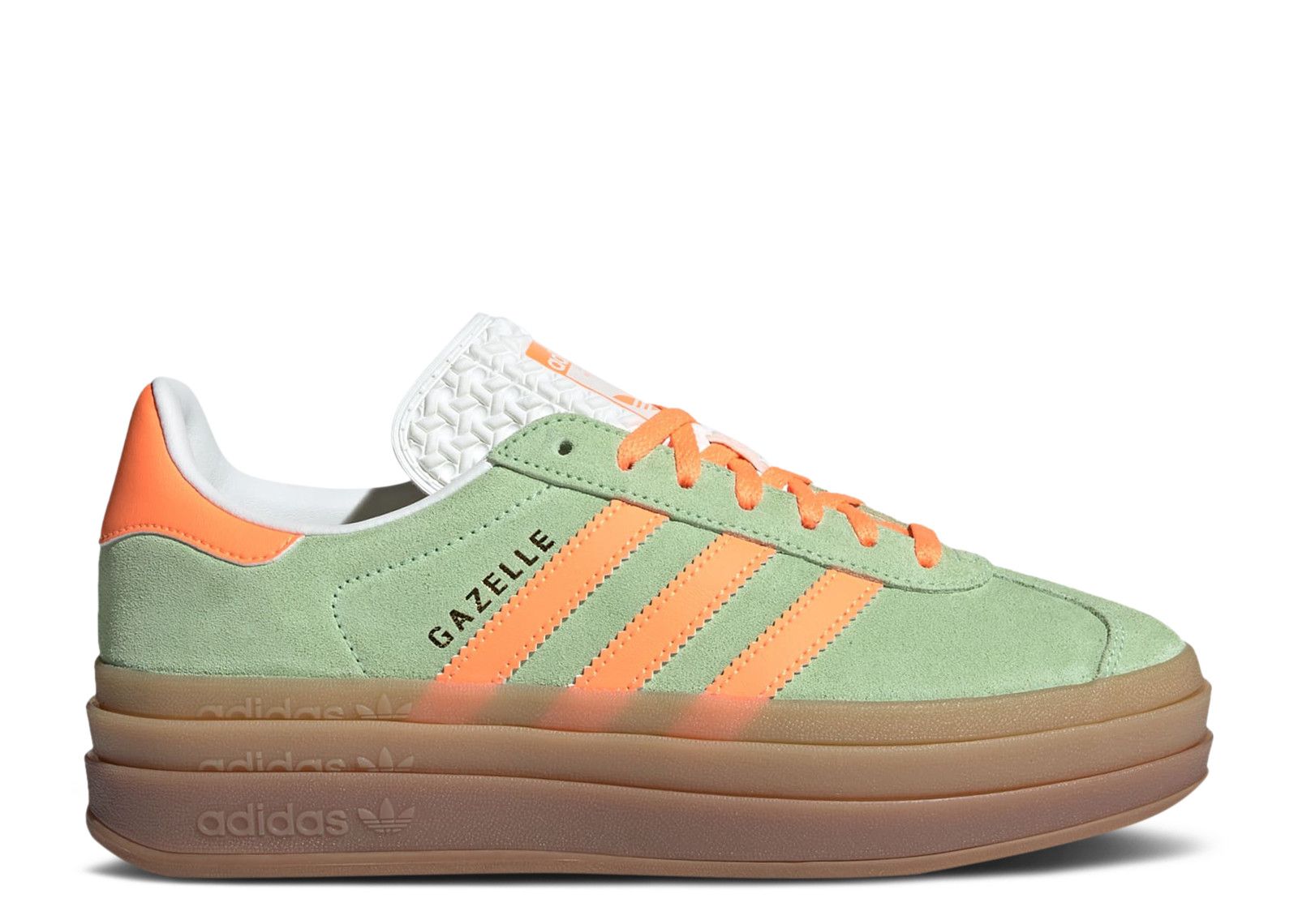 adidas gazelle silver green womens Shop Orange Womens Gazelle Bold Lace Up Sneakers – Shoebacca main image 0