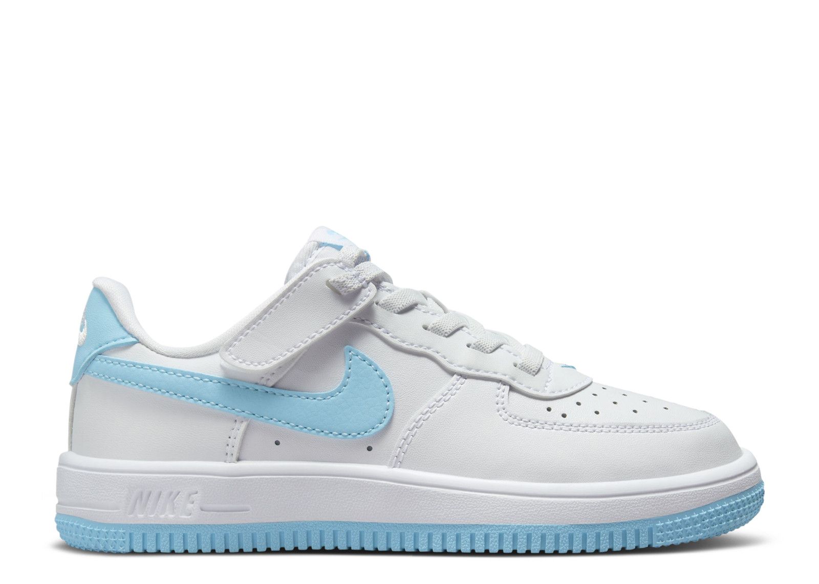 Force 1 Low EasyOn PS 'White Aquarius Blue' - Nike - FN0237 107 - white ...