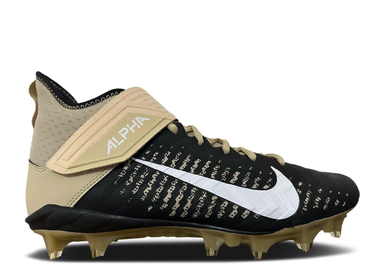 Nike Alpha Menace Pro 2 Mid Black Gold Football Cleats BV3945-700 Size 13 Nike Alpha Menace Pro 2 Mid Black Gold Football Cleats  main image 4