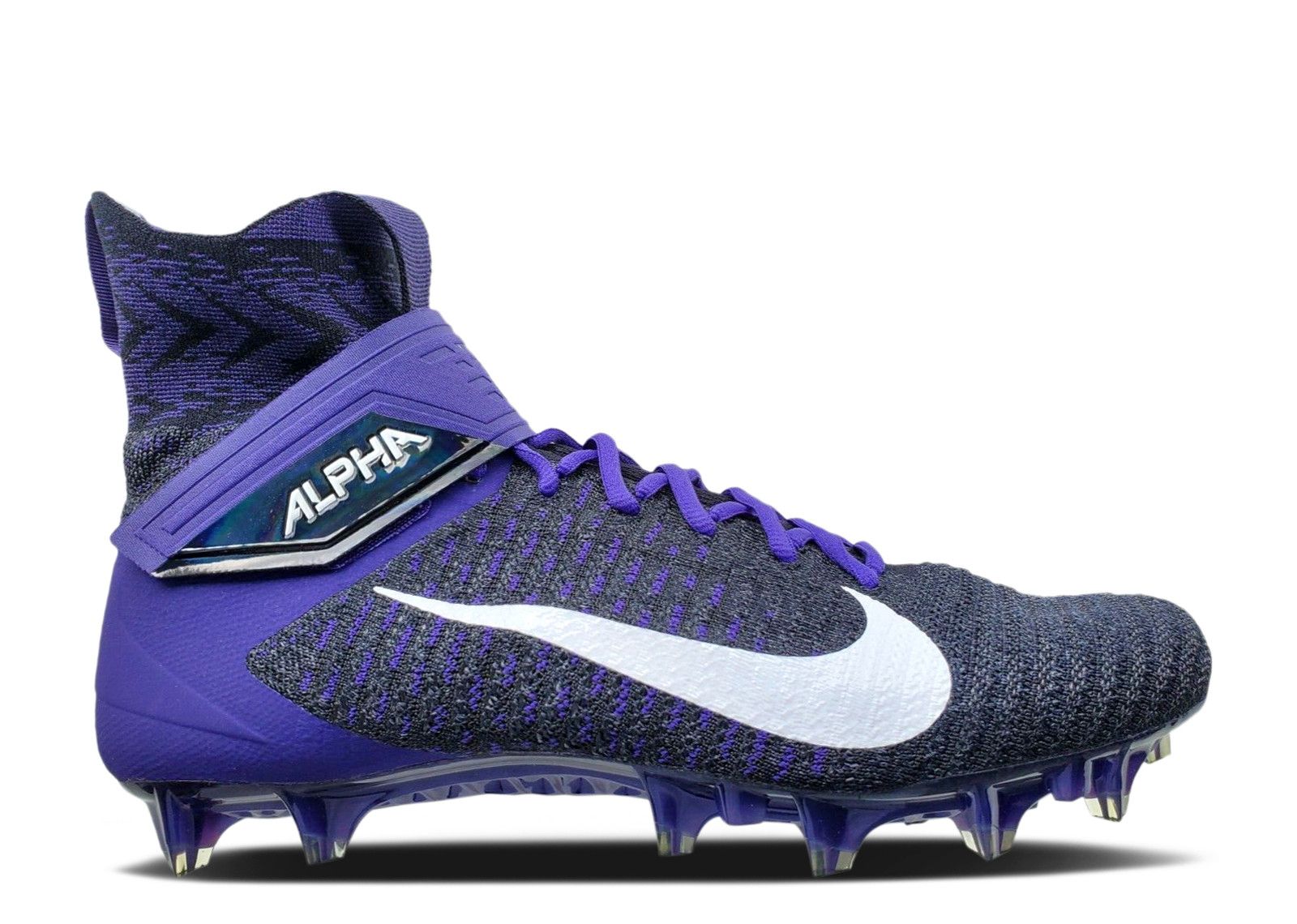 Nike Alpha Menace Elite 2 Flyknit Football Men’s 14 Baltimore Ravens BV2077-011 Nike Alpha Menace Elite 2 Flyknit Football Cleats Baltimore  main image 2