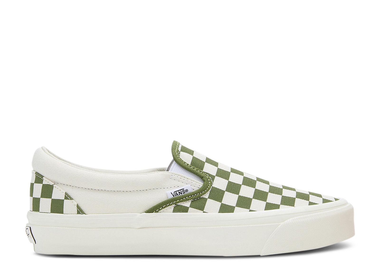 Premium Slip-On 98 'Checkerboard - Pesto Green'