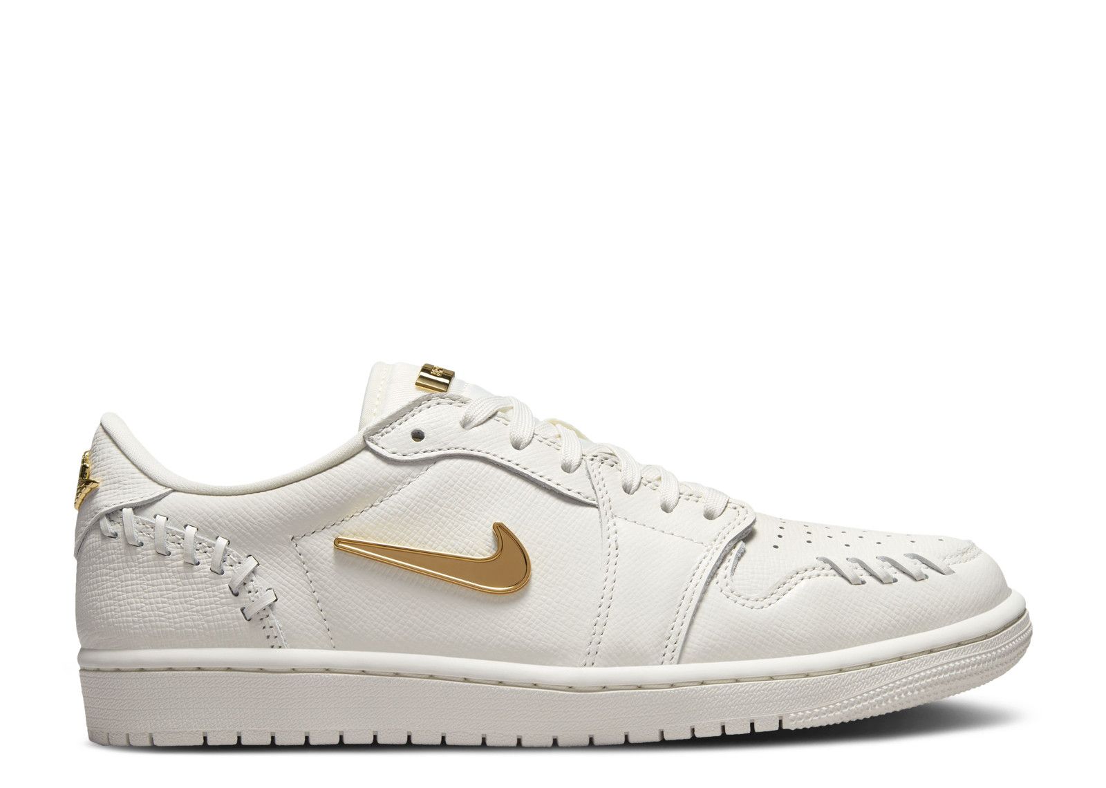 Wmns Jordan 1 Low Method of Make 'Sail Metallic Gold'