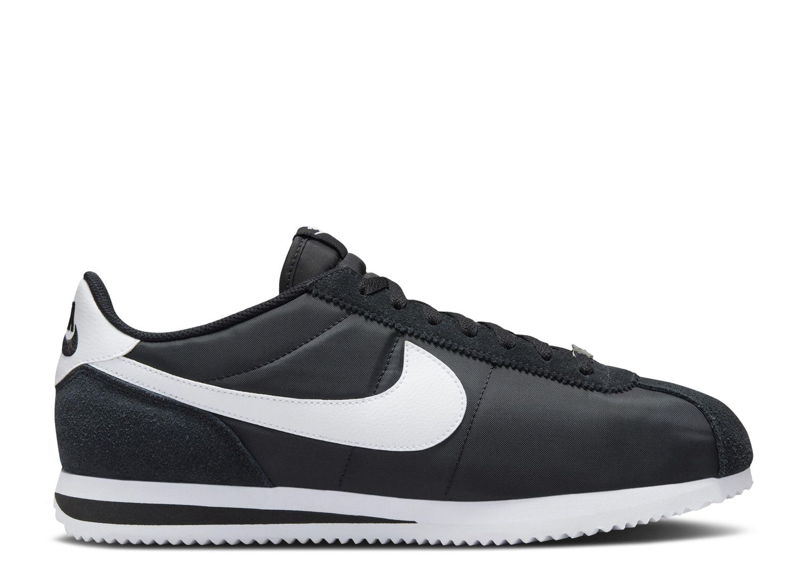 nike cortez black and white mens