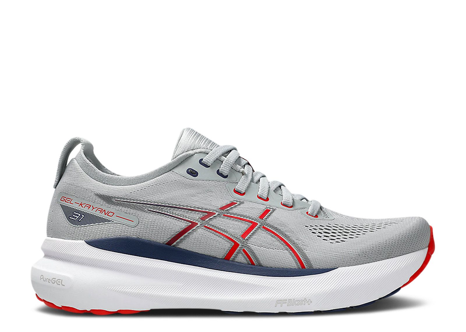 Gel Kayano 31 'Piedmont Grey Fiery Red'