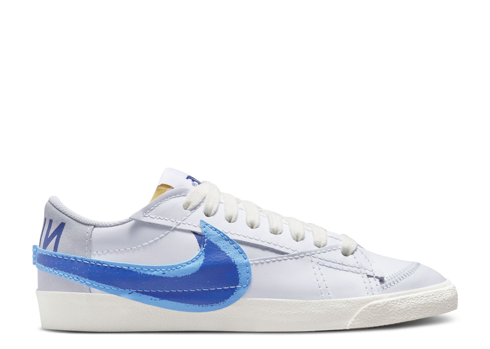 Nike Blazer Low \'77 Vintage Sneakers - White with Blue Swoosh Nike Blazer Low  main image 3
