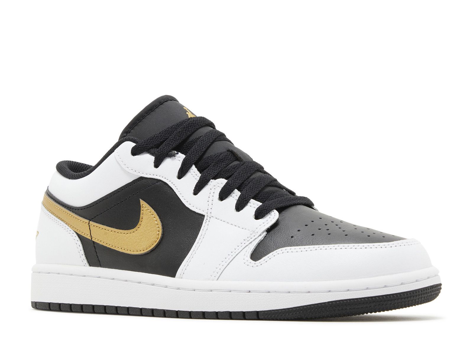Jordan 1 Low 'Gold Swoosh' - Air Jordan - 553558 172 - white/black