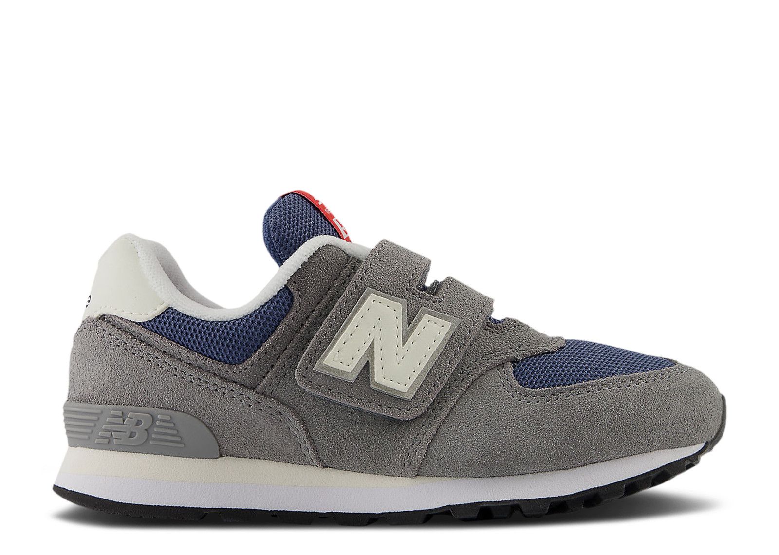 New Balance 574 Hook Loop Little Kid Wide Shadow Grey Vintage Indigo