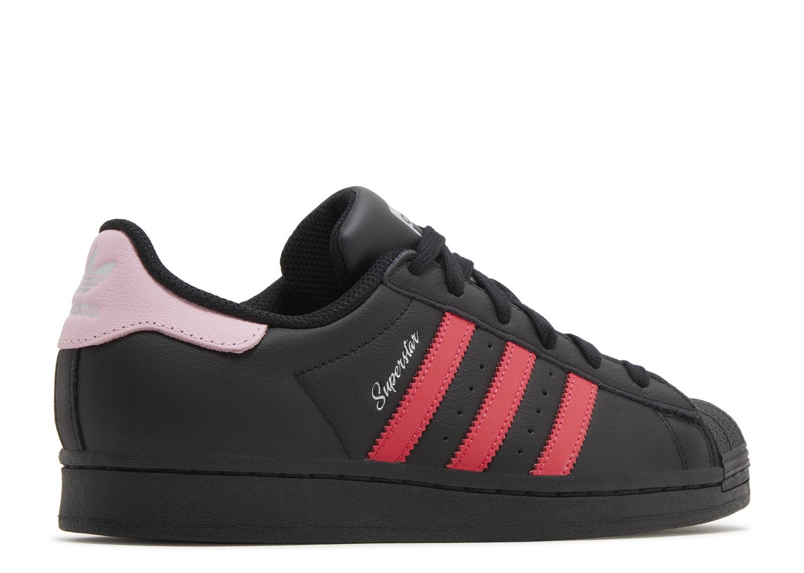 Wmns Superstar Black Scarlet Pink