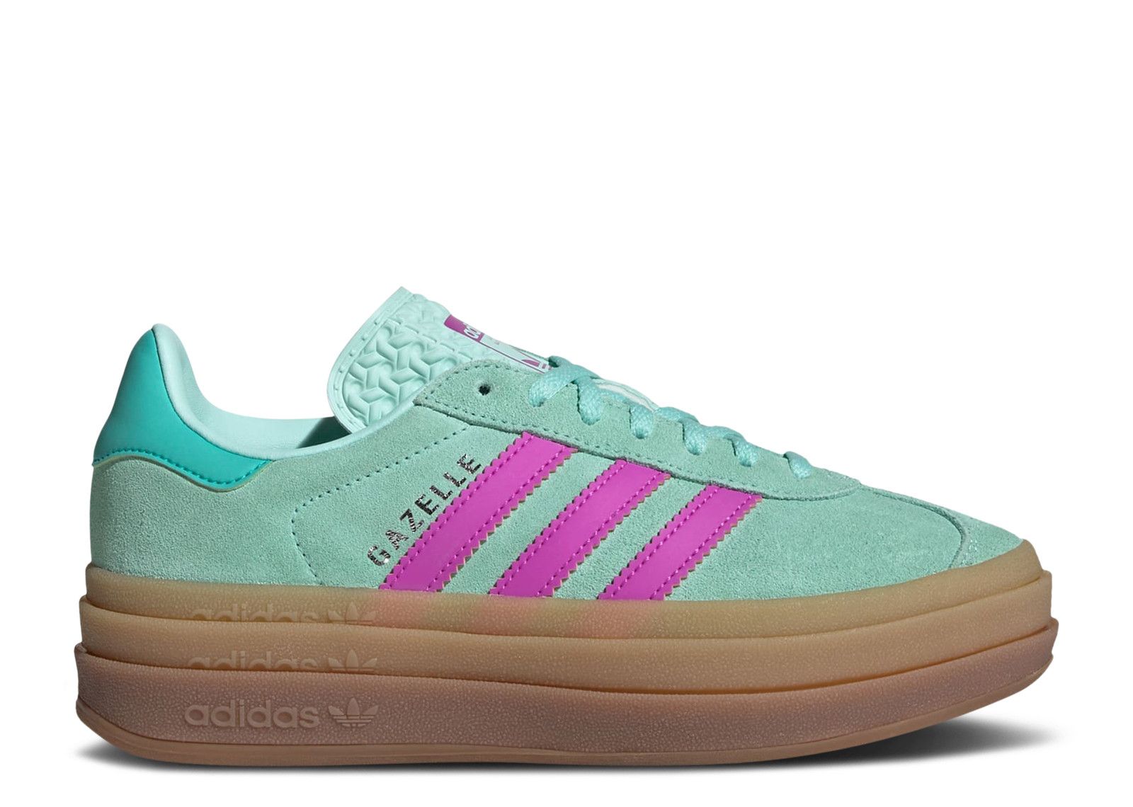 adidas Gazelle Bold Shoes Kids - Kids - Clear Mint / Flash Pink / Mint Rush - 5