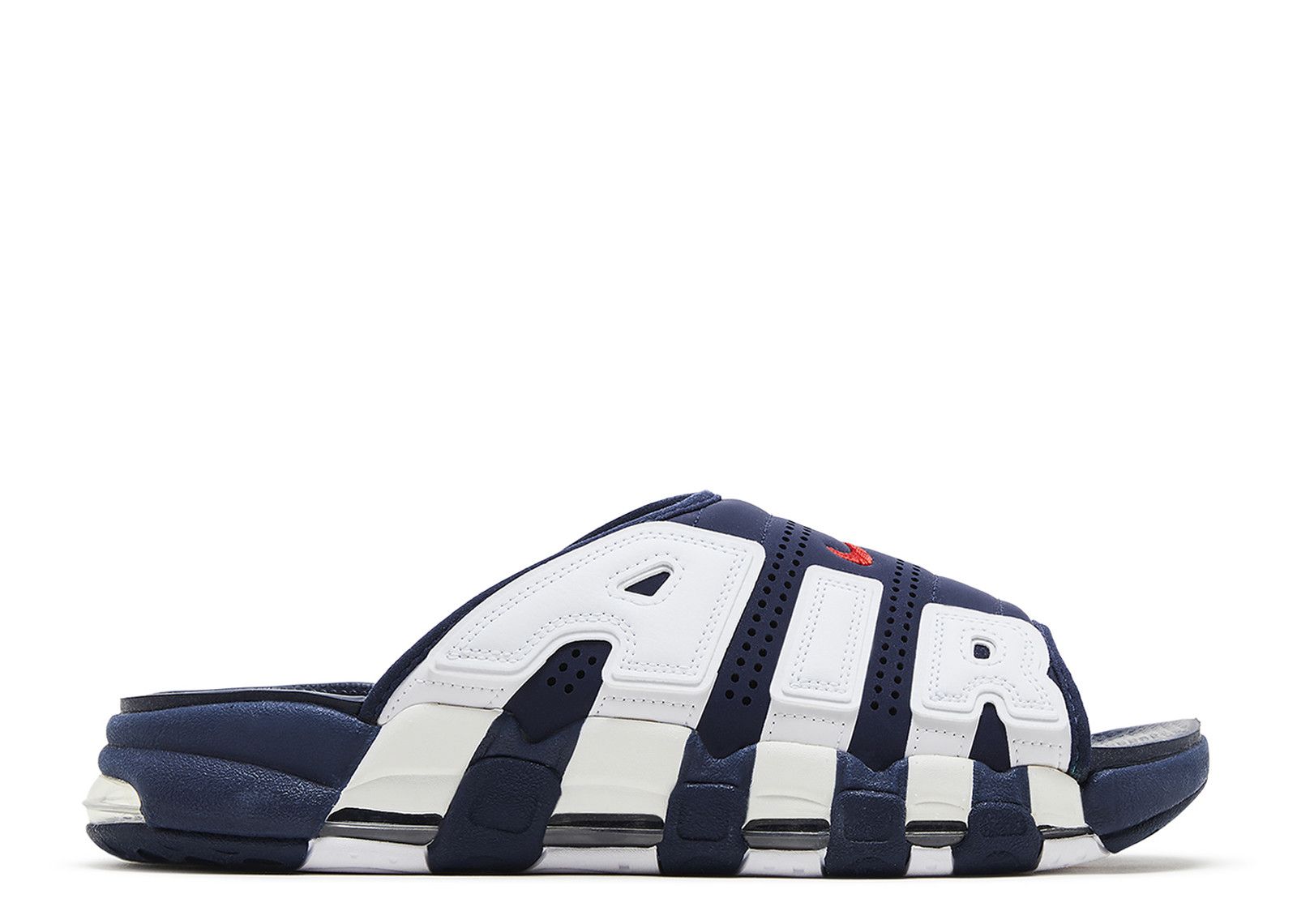 Air More Uptempo Slide Olympic Nike FQ8700 400 white midnight navy university red Flight Club Japan