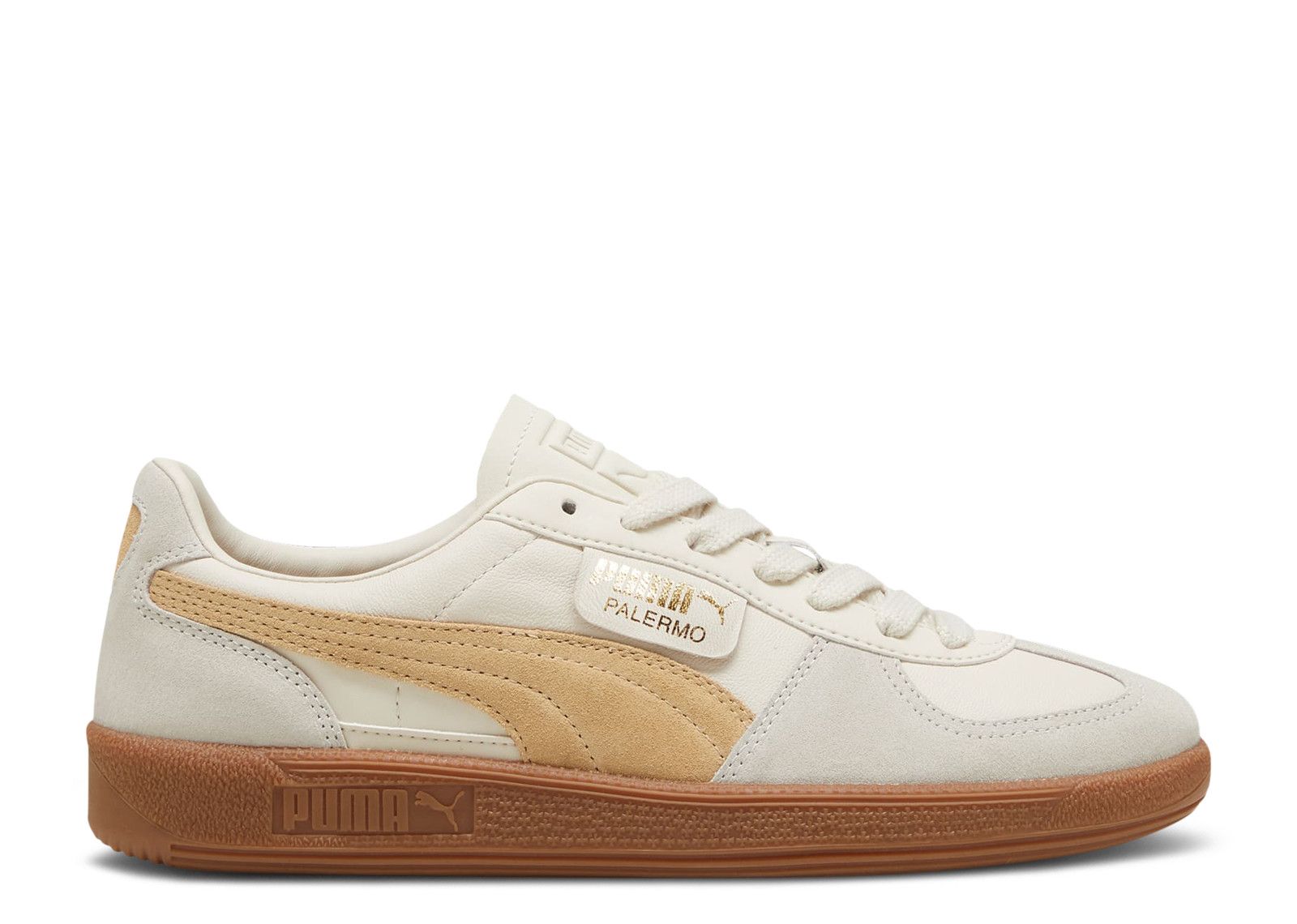 ★【PUMA】 Palermo Leather Alpine  Desert★ Puma - Puma Palermo Leather Puma White/Glacial Gray-Gum