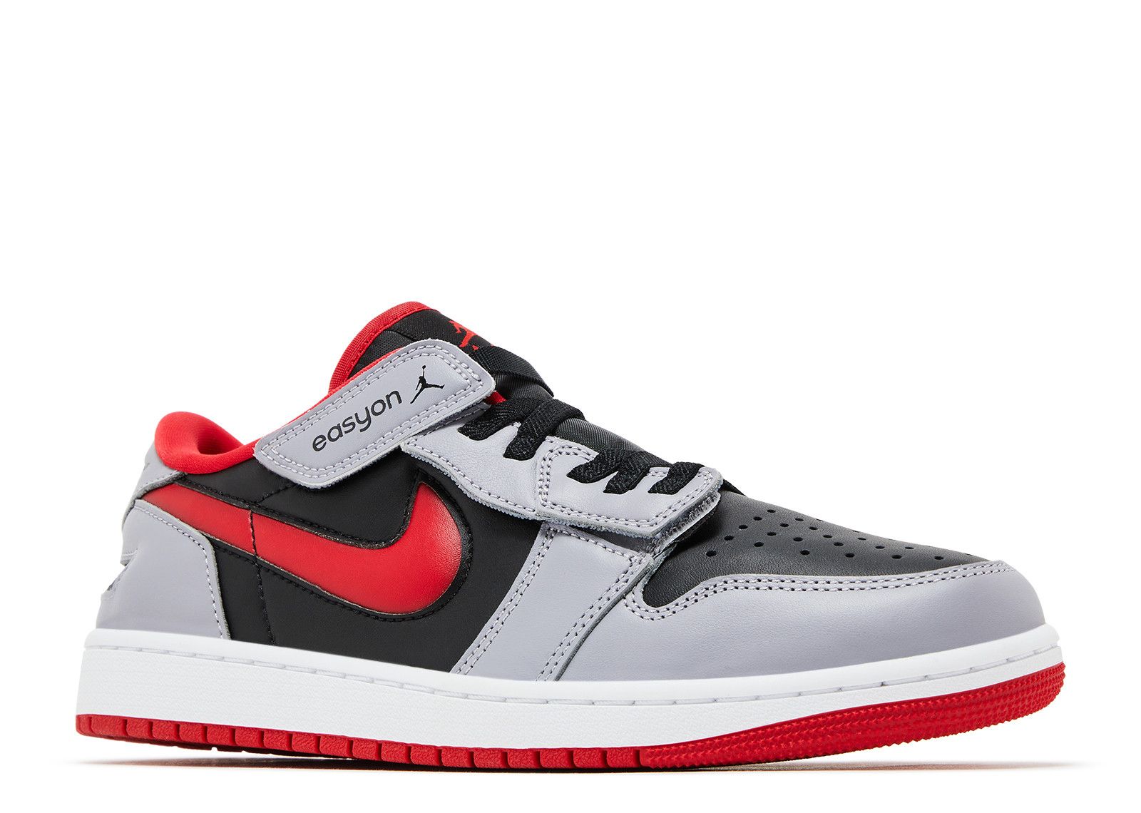 Jordan 1 Low FlyEase ‘Black Cement Fire Red’