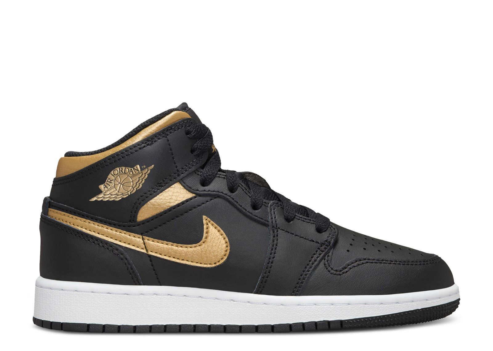 Air Jordan 1 Mid GS 'Black Metallic Gold' - Air Jordan - DQ8423 071 ...