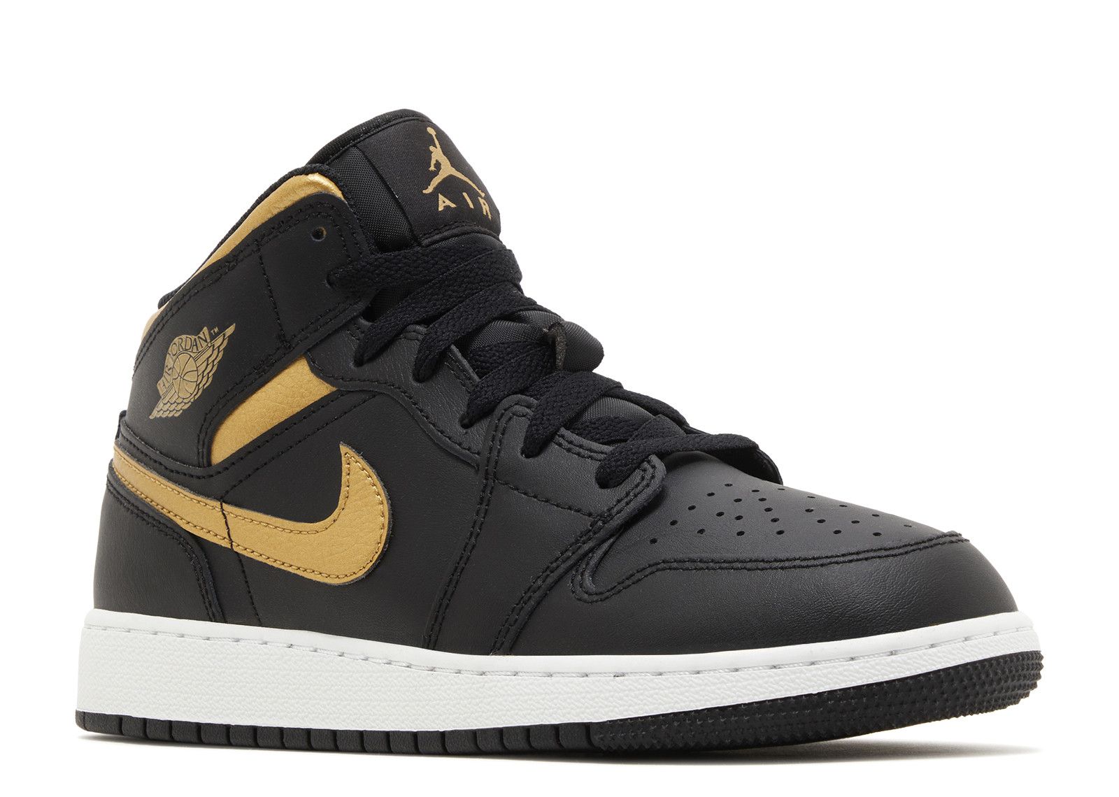 Jordan 1 Mid GS 'Black Metallic Gold' - Air Jordan - DQ8423 071