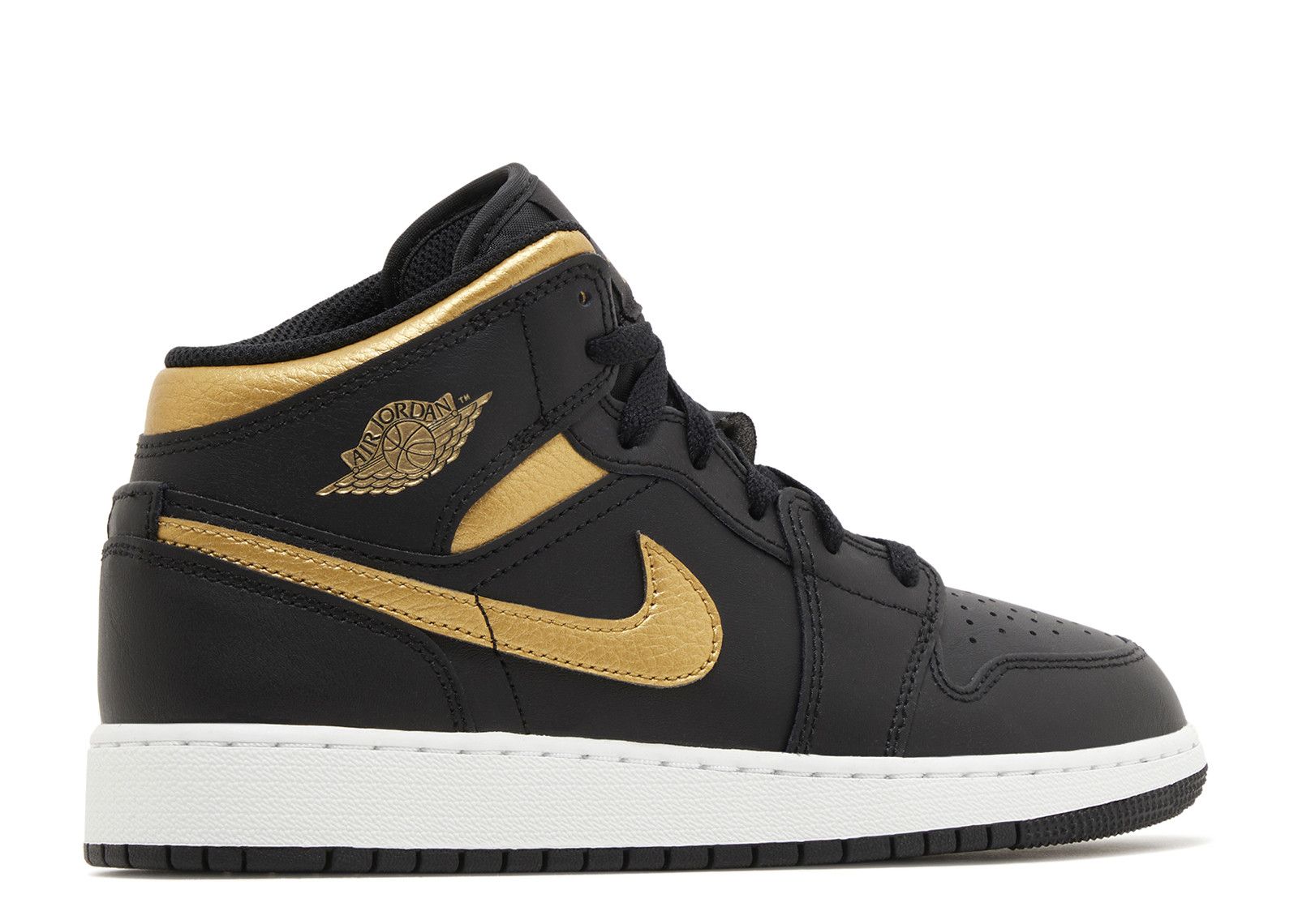 Jordan 1 Mid GS 'Black Metallic Gold' - Air Jordan - DQ8423 071