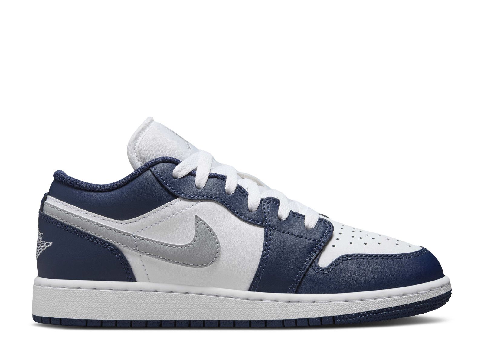 Air Jordan 1 Low GS 'Midnight Navy Wolf Grey' - Air Jordan - 553560 141 ...