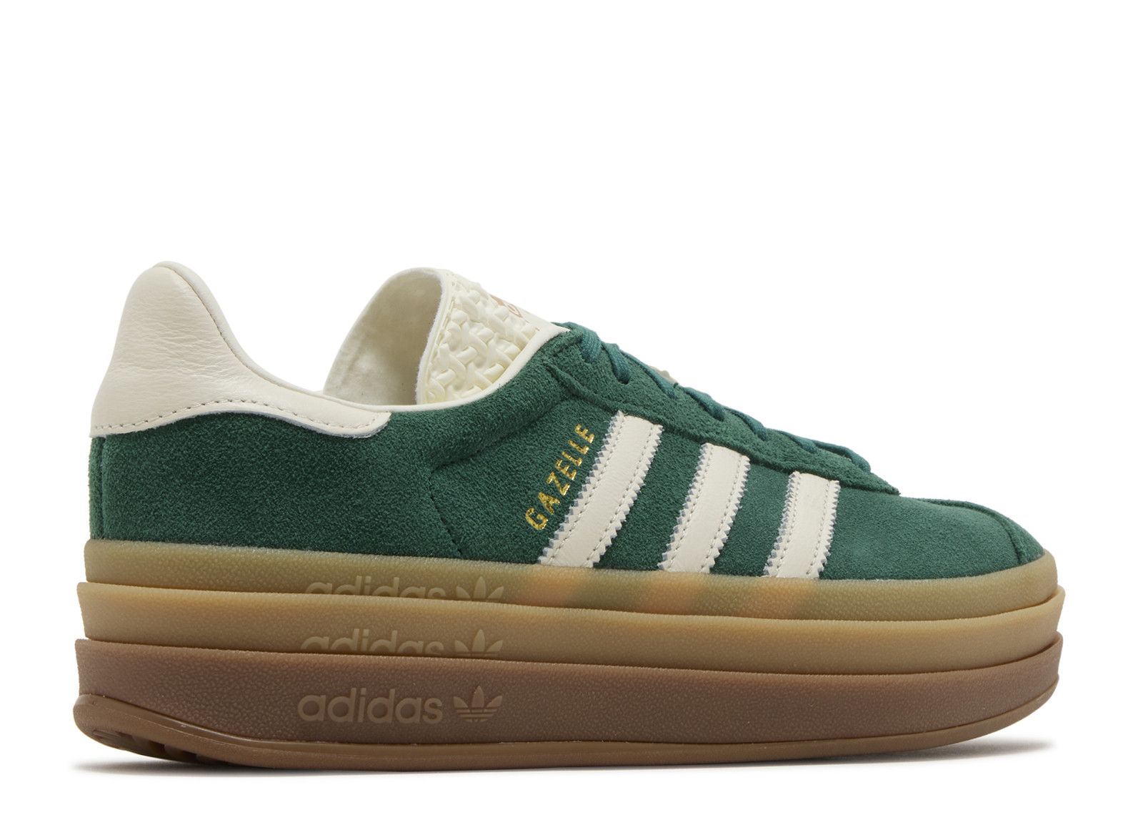 adidas gazelle silver green womens Adidas Women's Gazelle Bold in Cardboard  CHROME