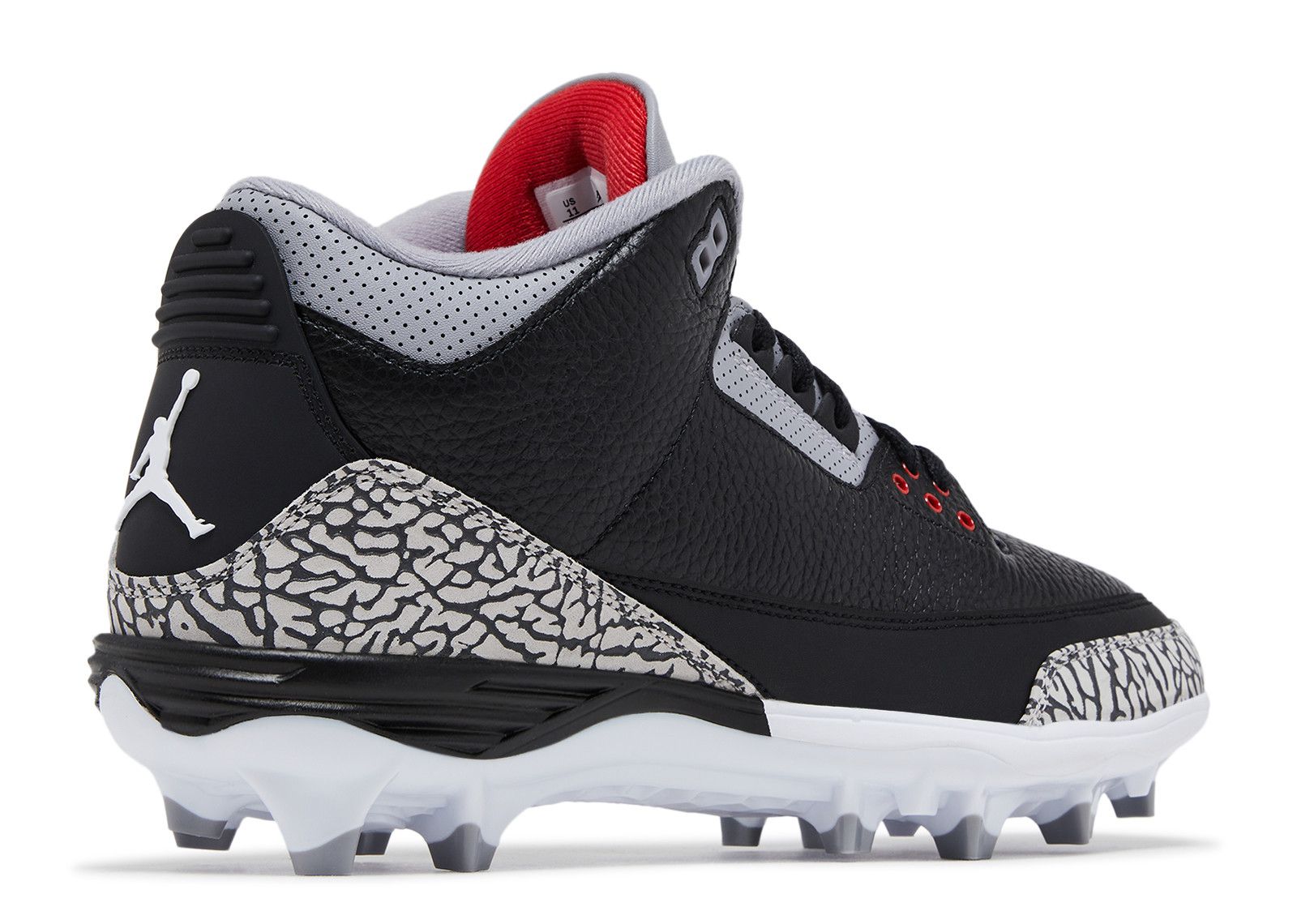 J③ Jordan 3 Retro TD Cleat 'Black Cement' - Air Jordan - FZ8626 001