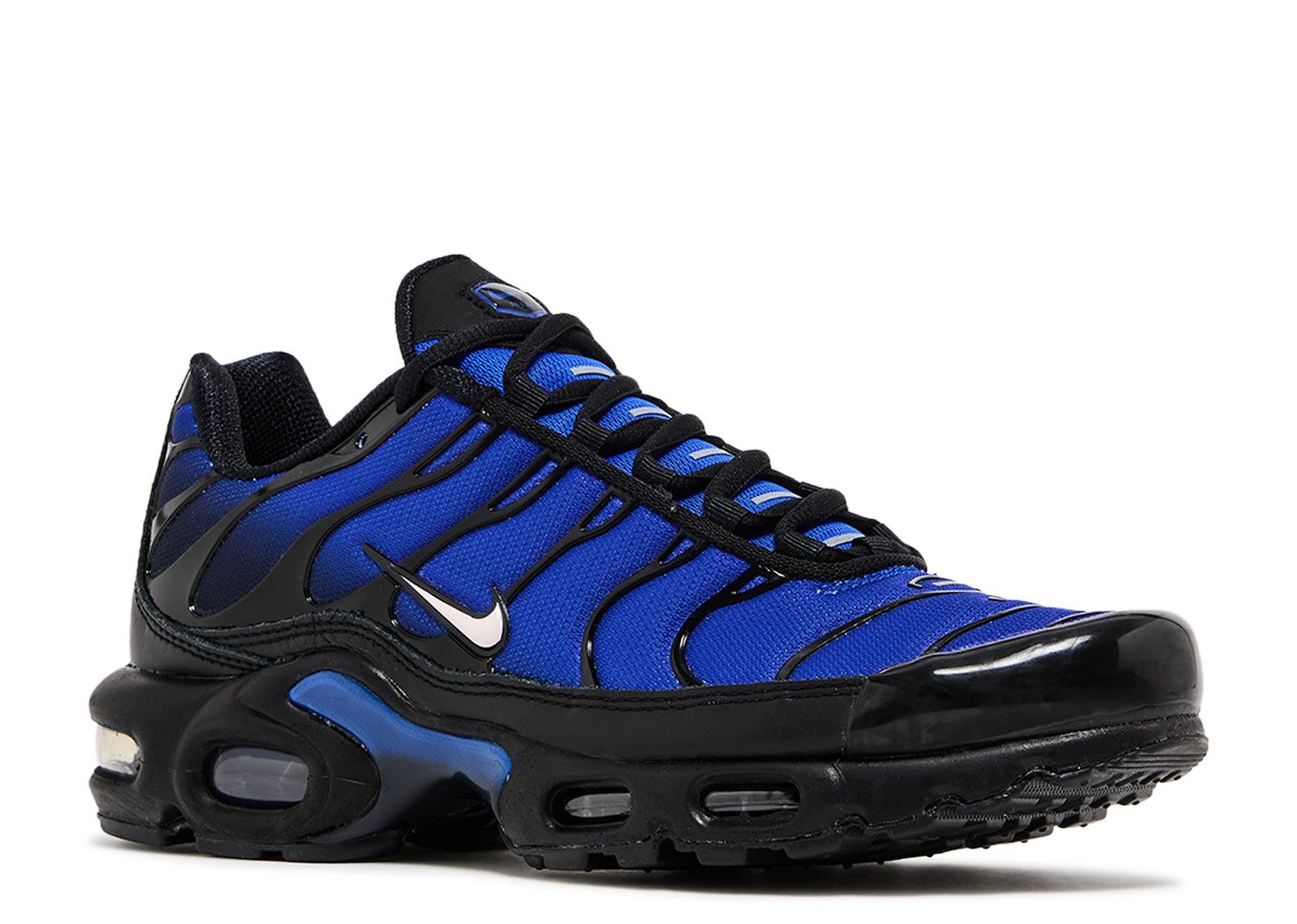 Air Max Plus Premium Black Racer Blue Nike FQ7331 001 black racer blue obsidian phantom Flight Club