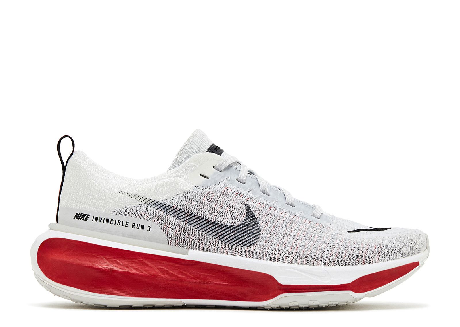 ZoomX Invincible Run Flyknit 3 'Cement Grey Fire Red' - Nike
