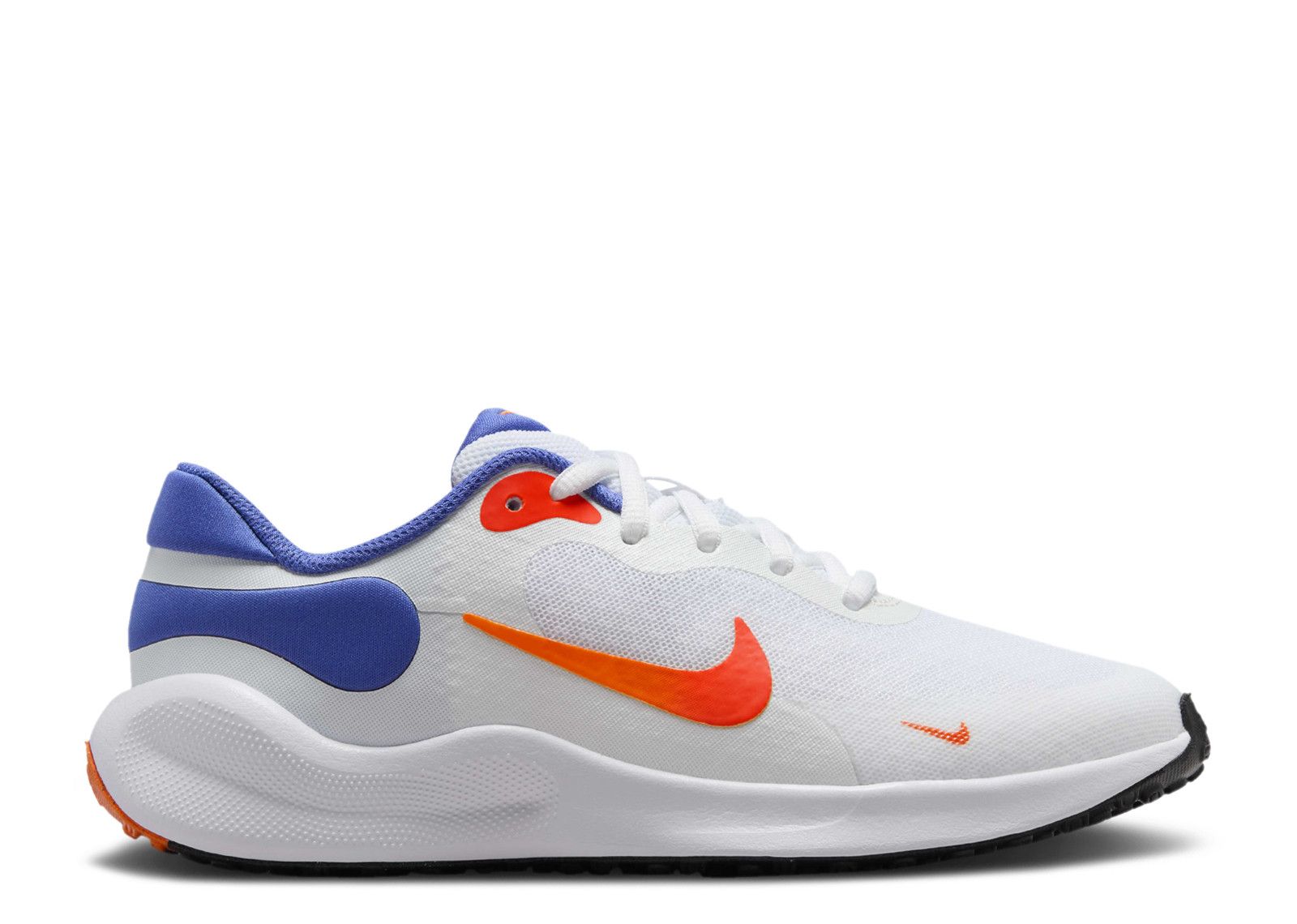 Revolution 7 GS White Astronomy Blue Orange Nike FB7689 102 white astronomy blue total orange team orange Flight Club