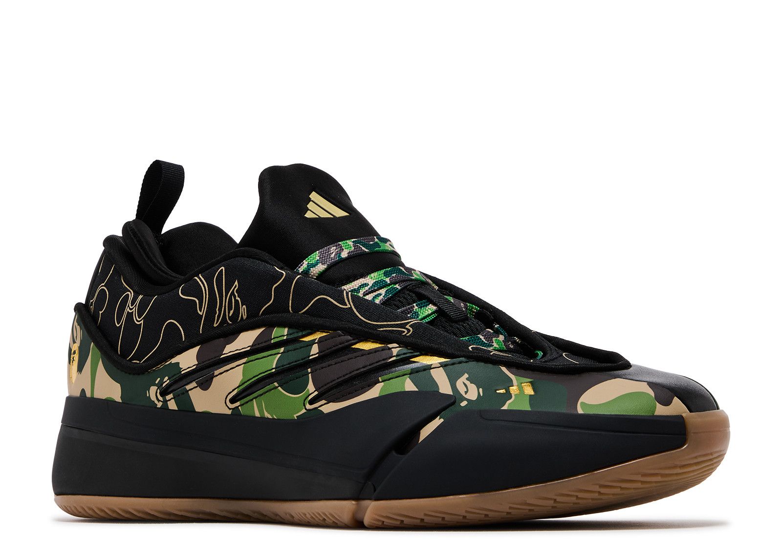 BAPE X Dame 9 'Black Green' - Adidas - JH6358 - core black