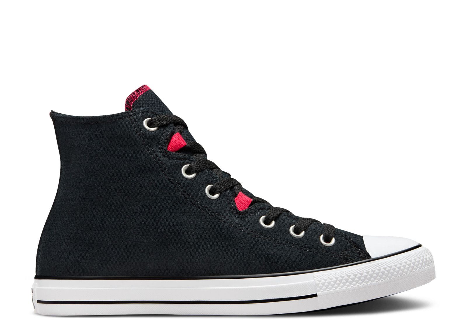 Red and black chuck taylors on sale