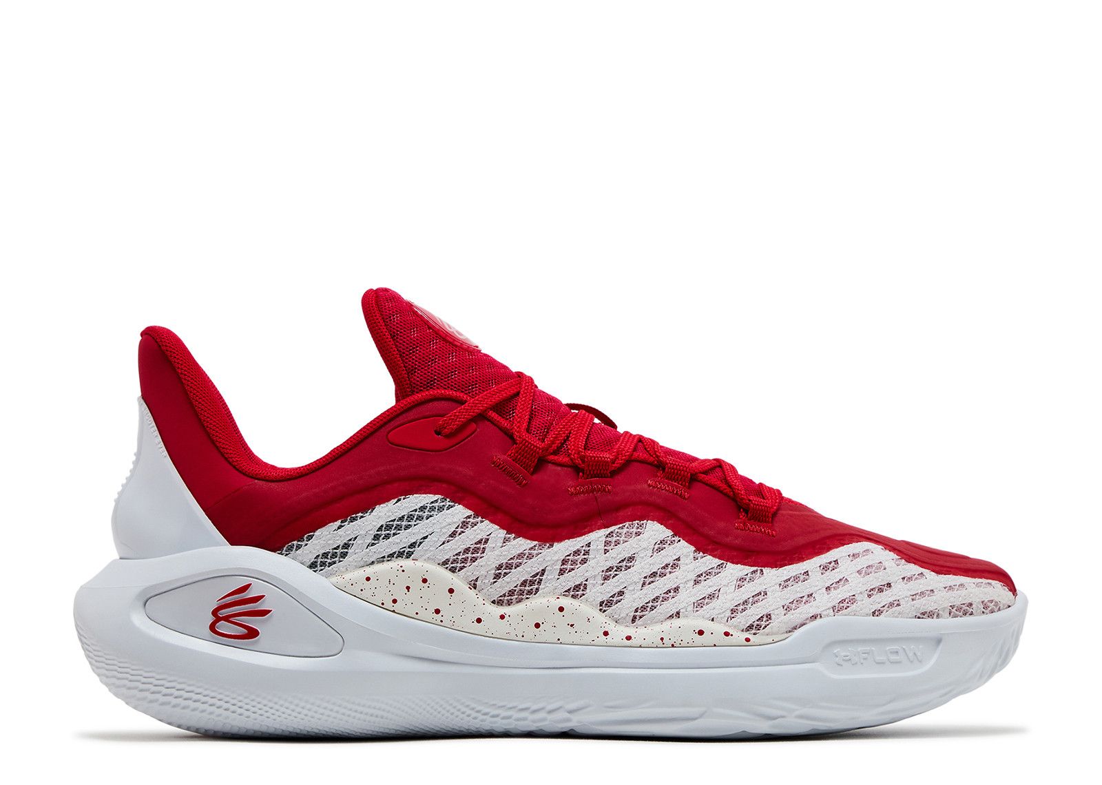Under Armour Curry Flow 11 TB Red White 3027637-100 Men\'s Size 12 Under Armour Curry 11 Fire Size 12 Mens Red White Basketball  main image 3