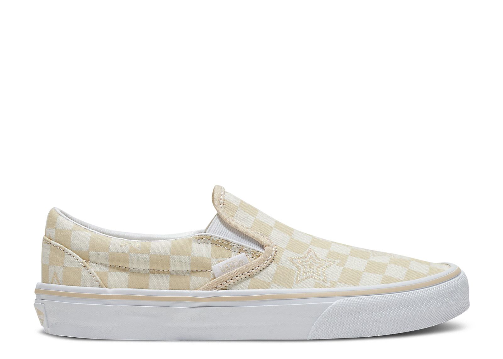 Classic Slip On 'Checkerboard Tan Stars' - Vans - VN000CT5JM9