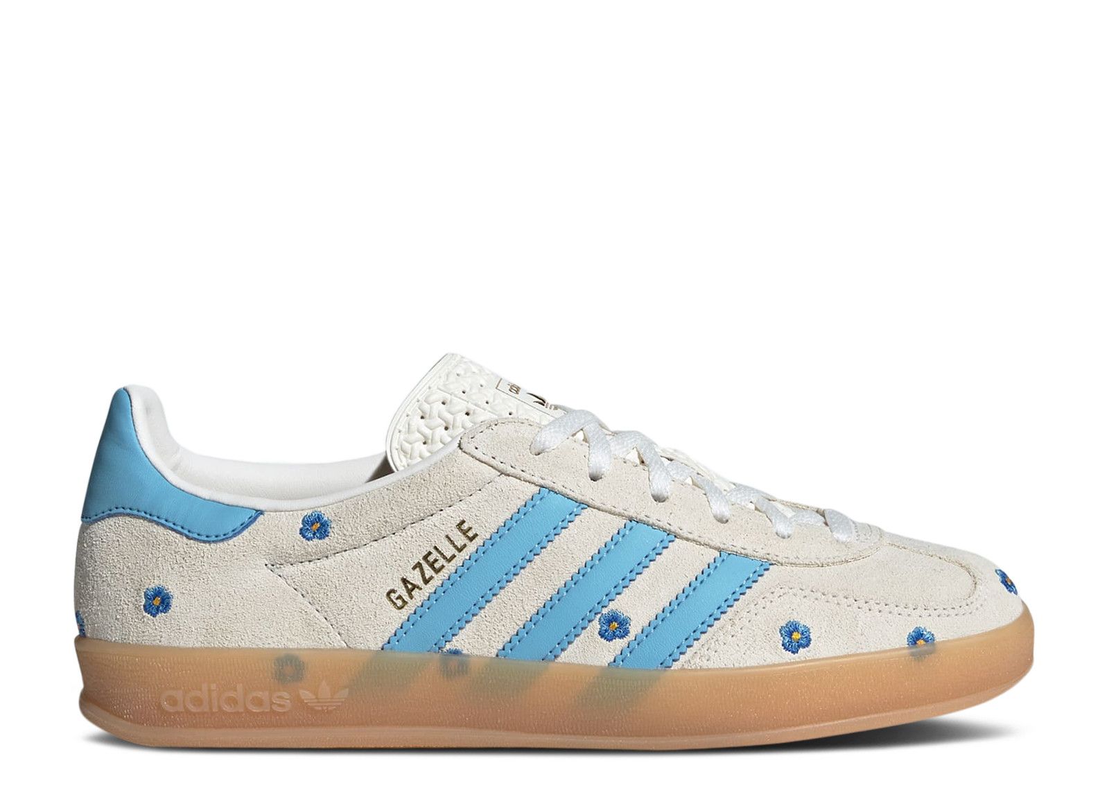 靴 adidas Gazelle indoor IF4491 Wmns Gazelle Indoor 'Light Blue Floral Embroidery' - Adidas