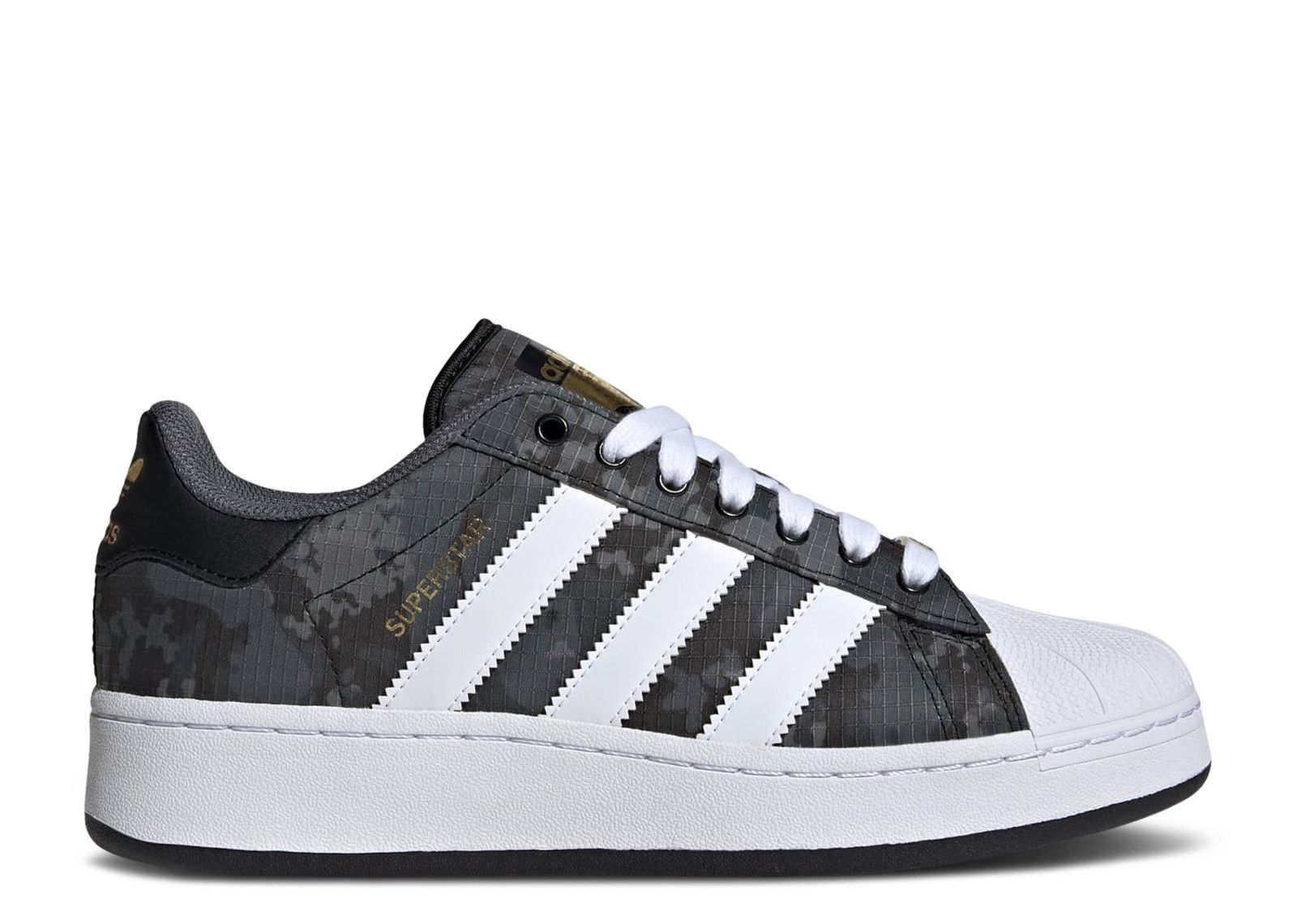 Superstar Adidas Originals Xlg Black Grey Camo