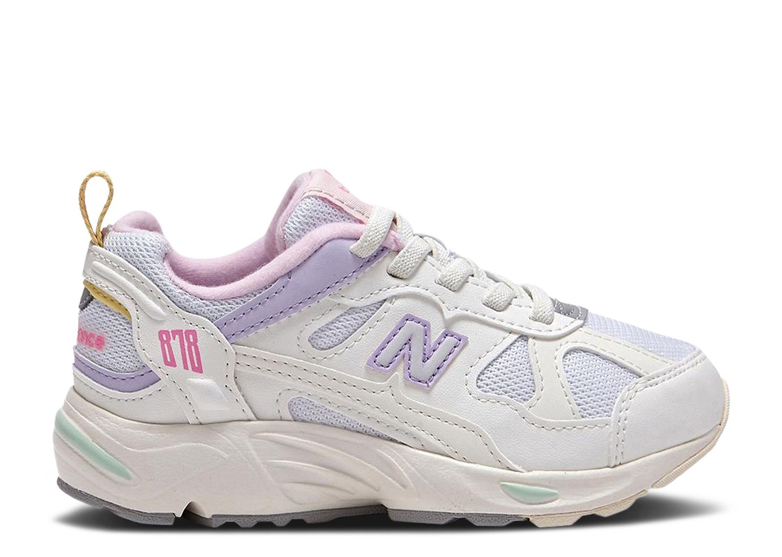 New Balance 878 Little Kid Wide White Lilac Purple