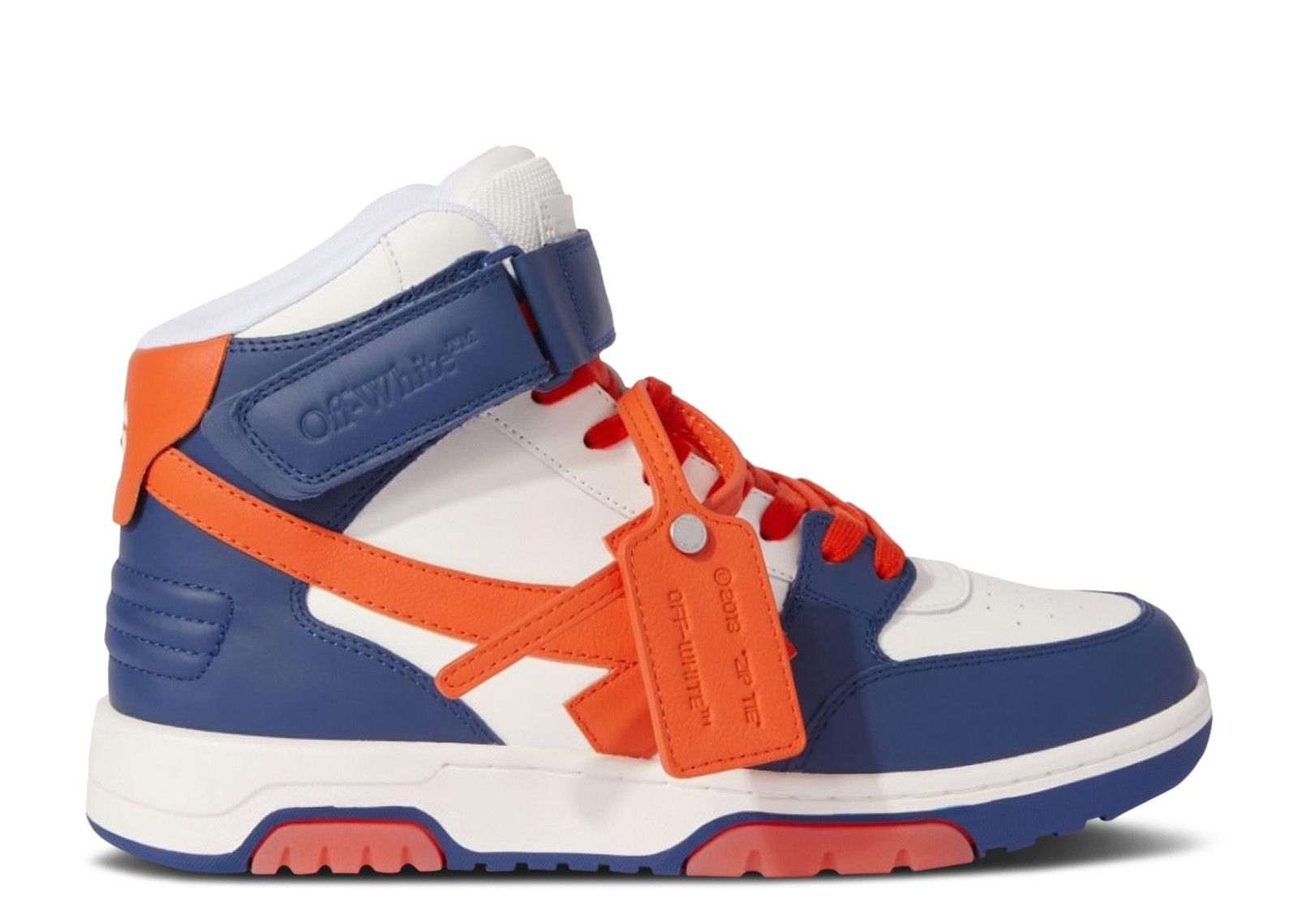 off white blue and orange sneakers