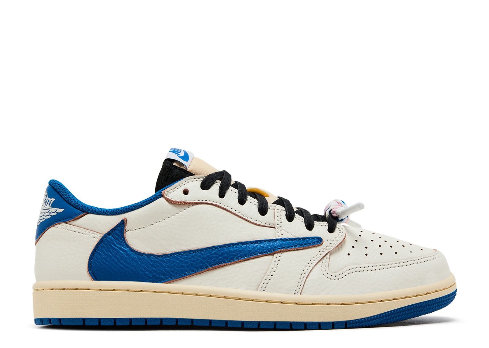 スニーカー Travis Scott Nike Fragment Air Jordan 1 Low Sail Blue Fragment Design X Travis Scott X Jordan 1 Low OG SP 'Sail