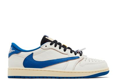 Fragment Design x Travis Scott x Jordan 1 Low OG SP 'Sail Military Blue'