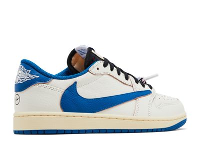 Fragment Design x Travis Scott x Jordan 1 Low OG SP 'Sail Military Blue'