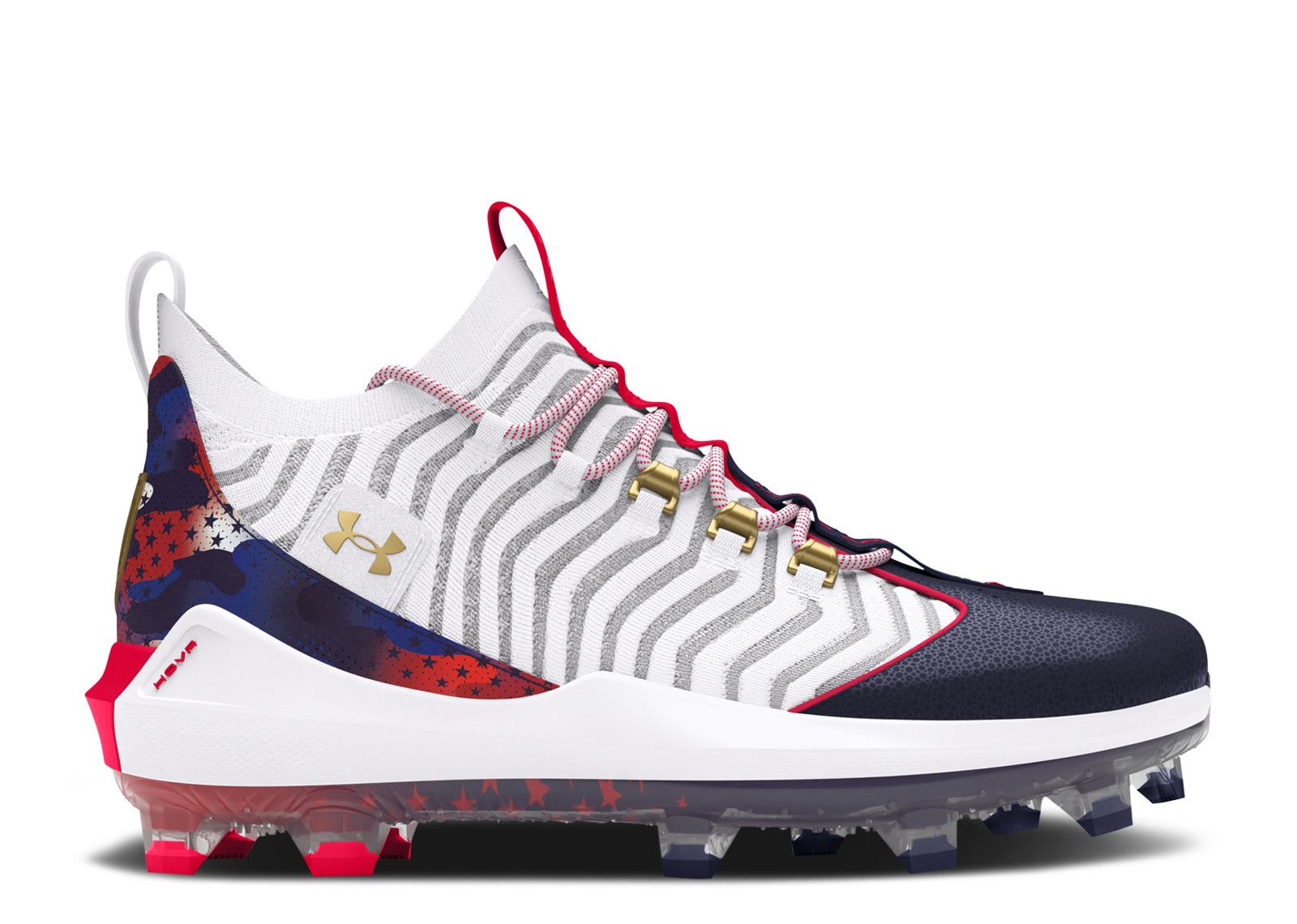 Size 13 Under Armour UA Harper 9 Pro TPU \'USA\' Baseball Cleats 3027439-100 NEW Under Armour Men main image 4