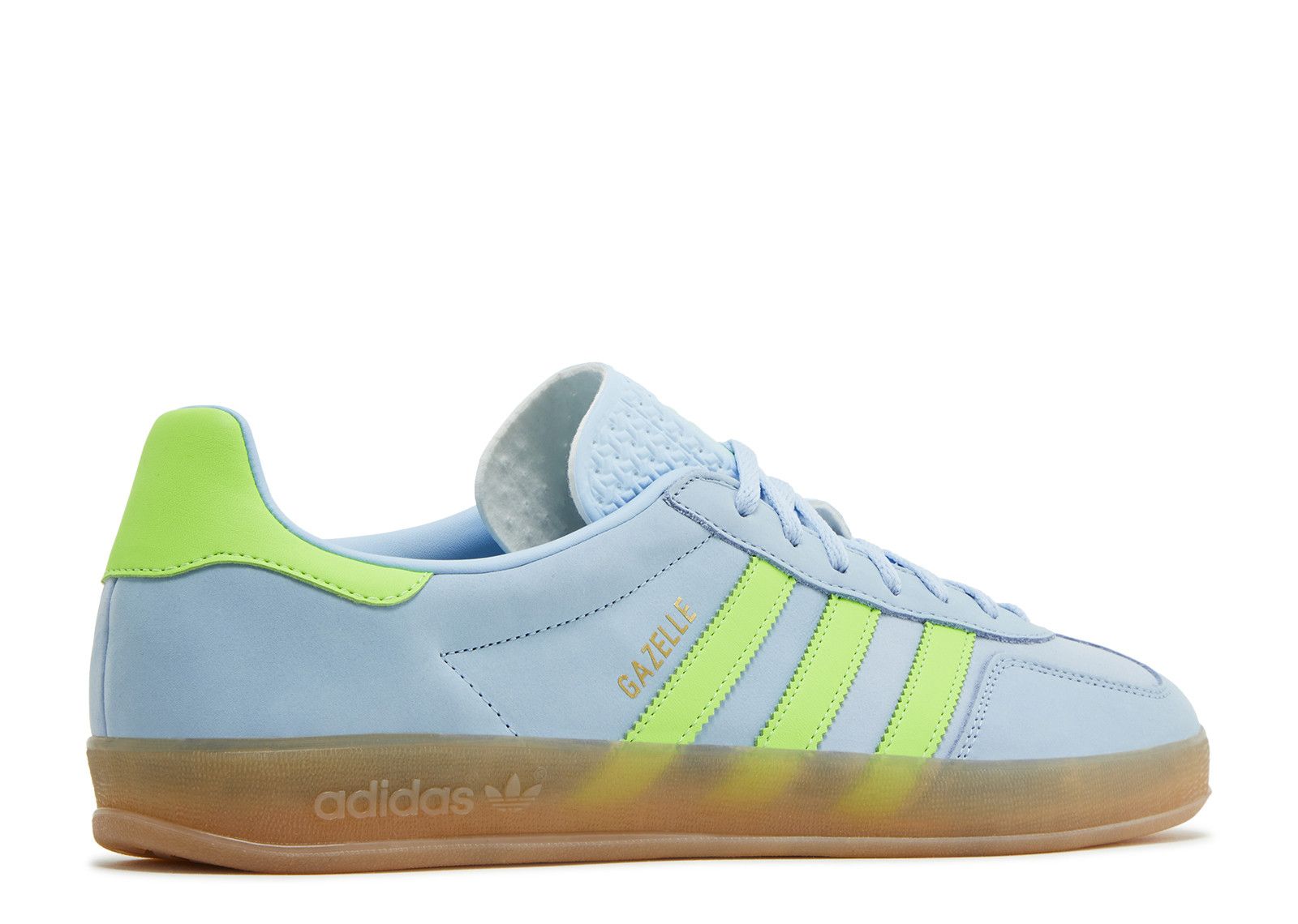 adidas Gazelle Indoor Shoes - Women's - Clear Sky / Green / Gum - 6.5