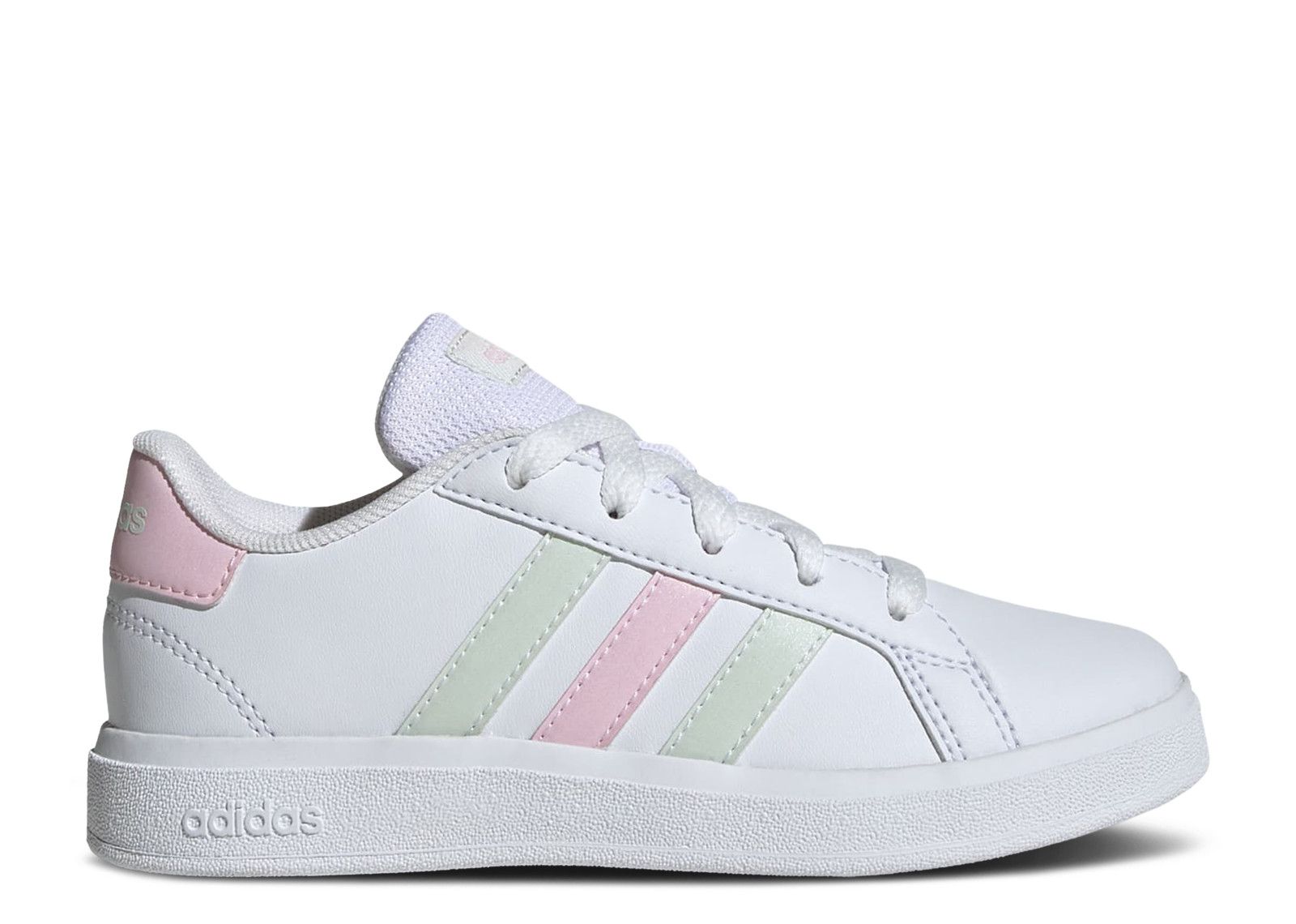Adidas Grand Court Lace-Up K 'White Crystal Jade Pink'