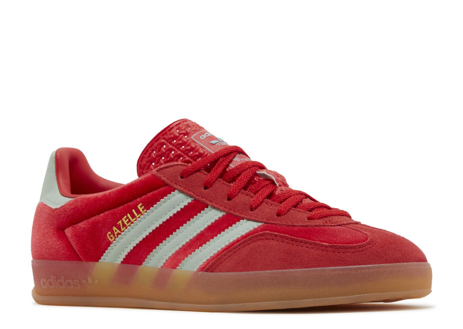 Wmns Gazelle Indoor 'Better Scarlet Green Velvet' - Adidas