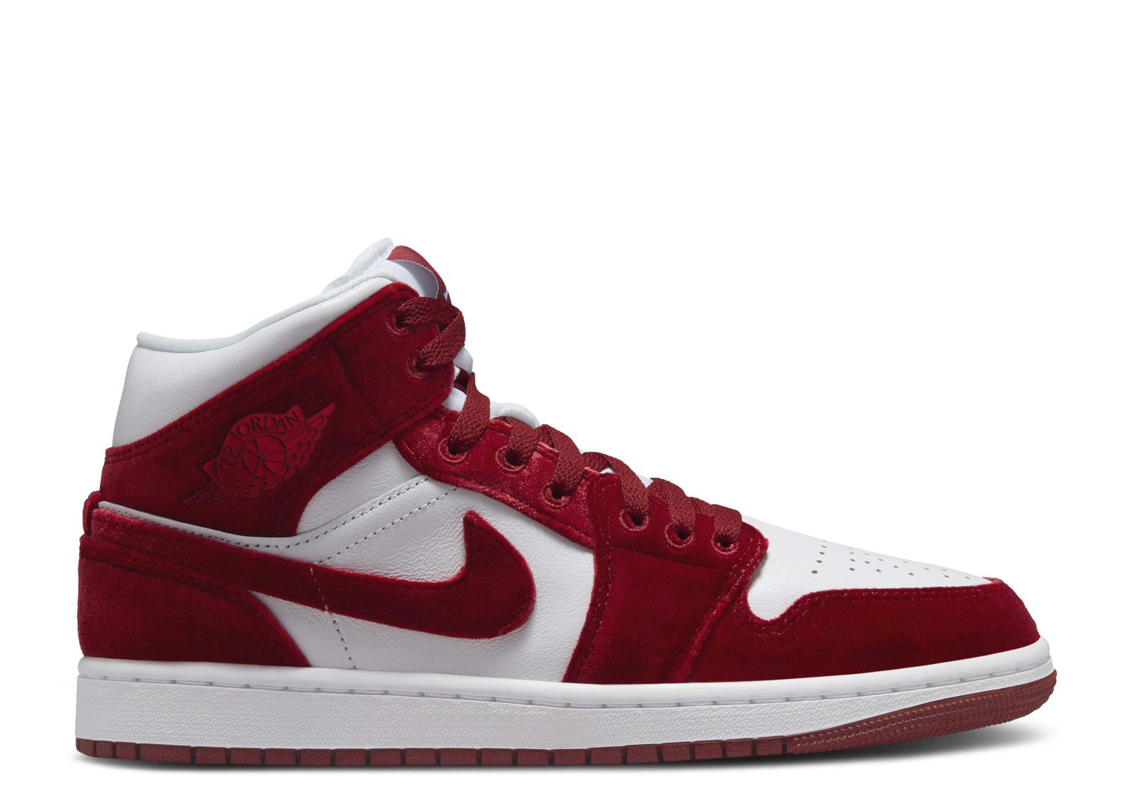 Wmns Jordan 1 Mid 'Red Velvet' - Air Jordan - FZ3334 100 - white/black ...